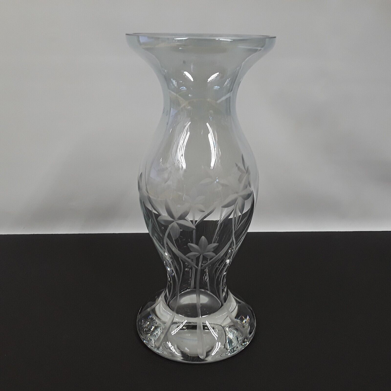 Lenox Etched Crystal Petite Floral Romania 8.75 inch