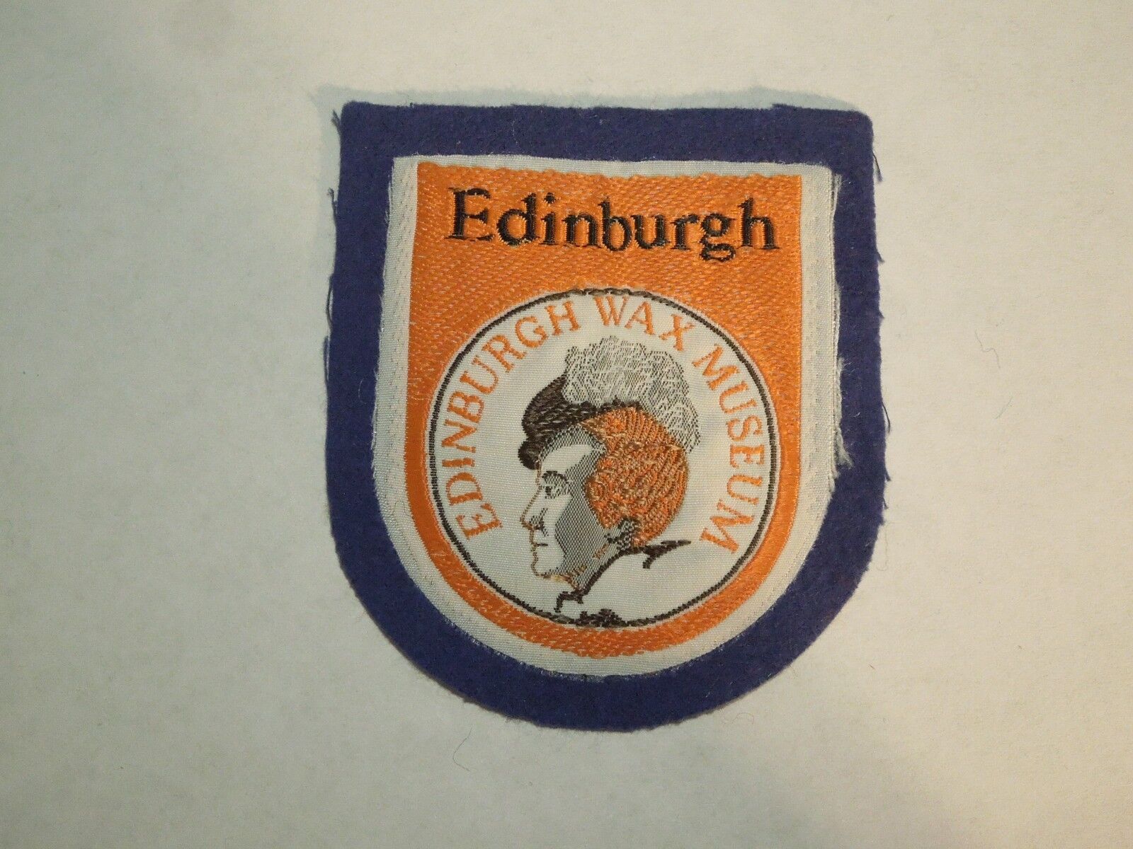 Vintage Edinburgh Wax Museum Felt Sewn Patch -Mary Queen of Scots Profile
