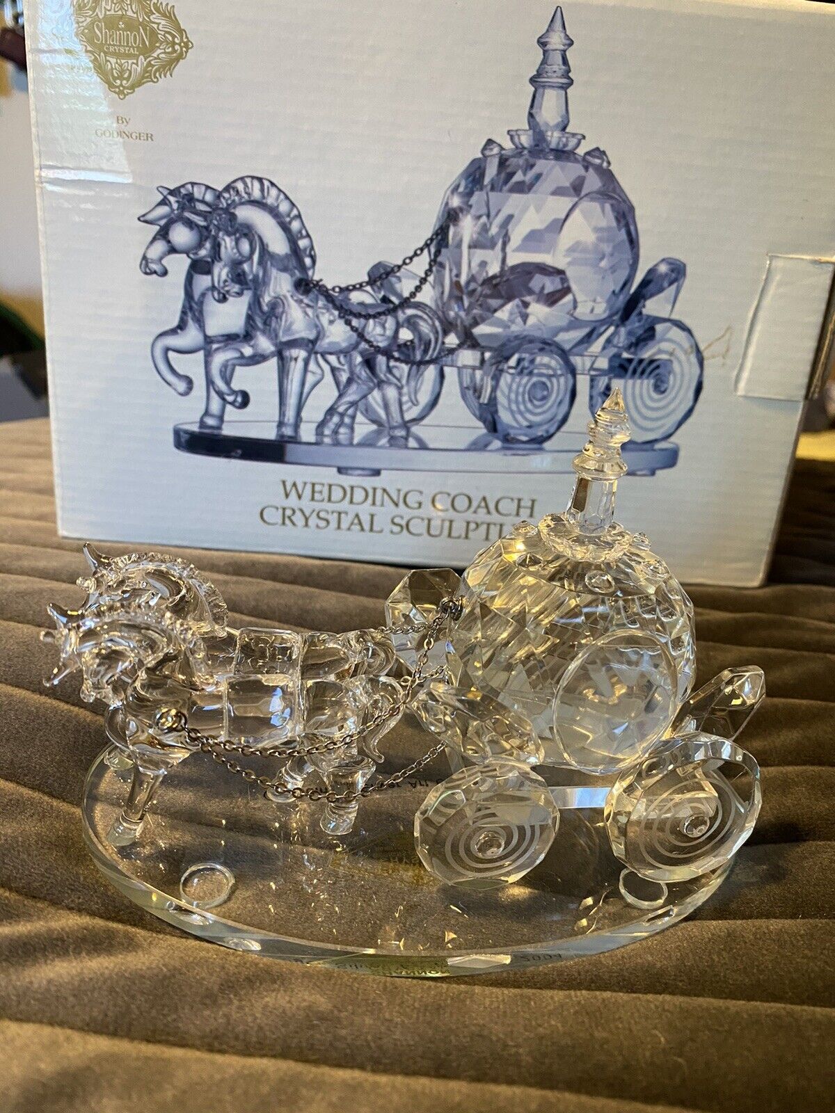Shannon Crystal Godinger Wedding Horse Drawn Coach Sculpture Cinderella Style