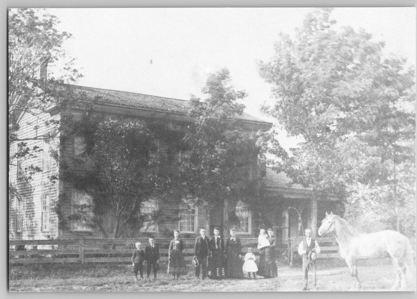 C1910 Morton Home & Family 1888 Michigan Ave East of Sheldon Canton MI Postcard