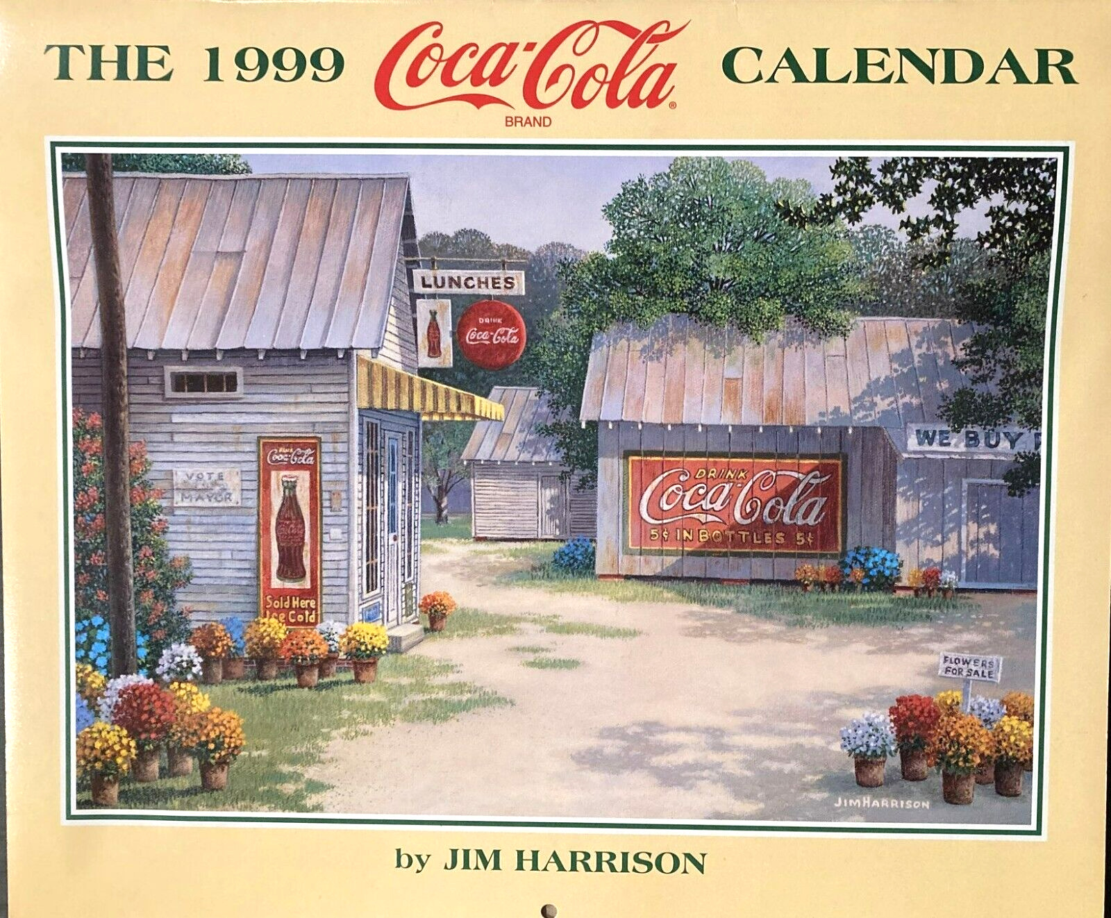 Original 1999 Coca-Cola Calendar by Jim Harrison w/ Frameable Prints (NOS)