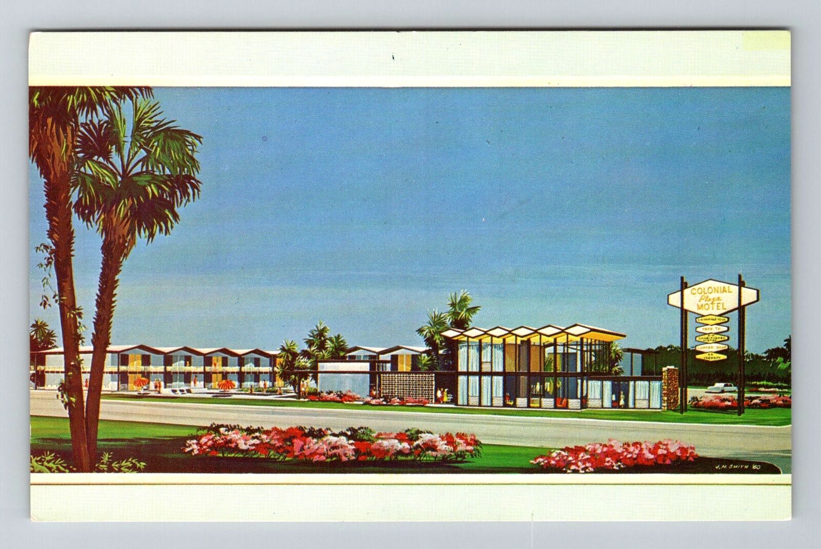 Orlando FL-Florida, Colonial Plaza Motel, Advertising, Vintage Postcard