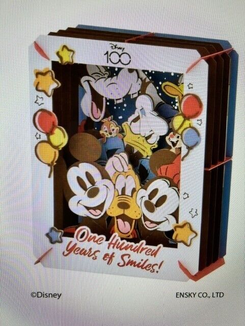 Disney 100 Paper Theater  Mickey & Friends Japan Ensky NEW 100 Years of Smiles