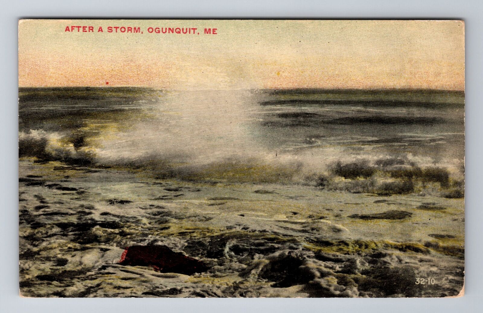 Ogunquit ME-Maine, After A Storm, Antique, Vintage c1914 Souvenir Postcard