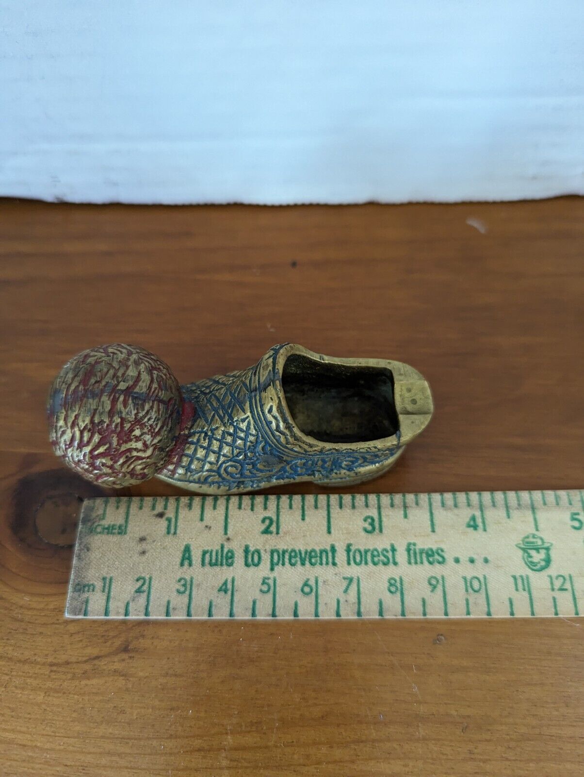 Vintage Brass Shoe Ashtray