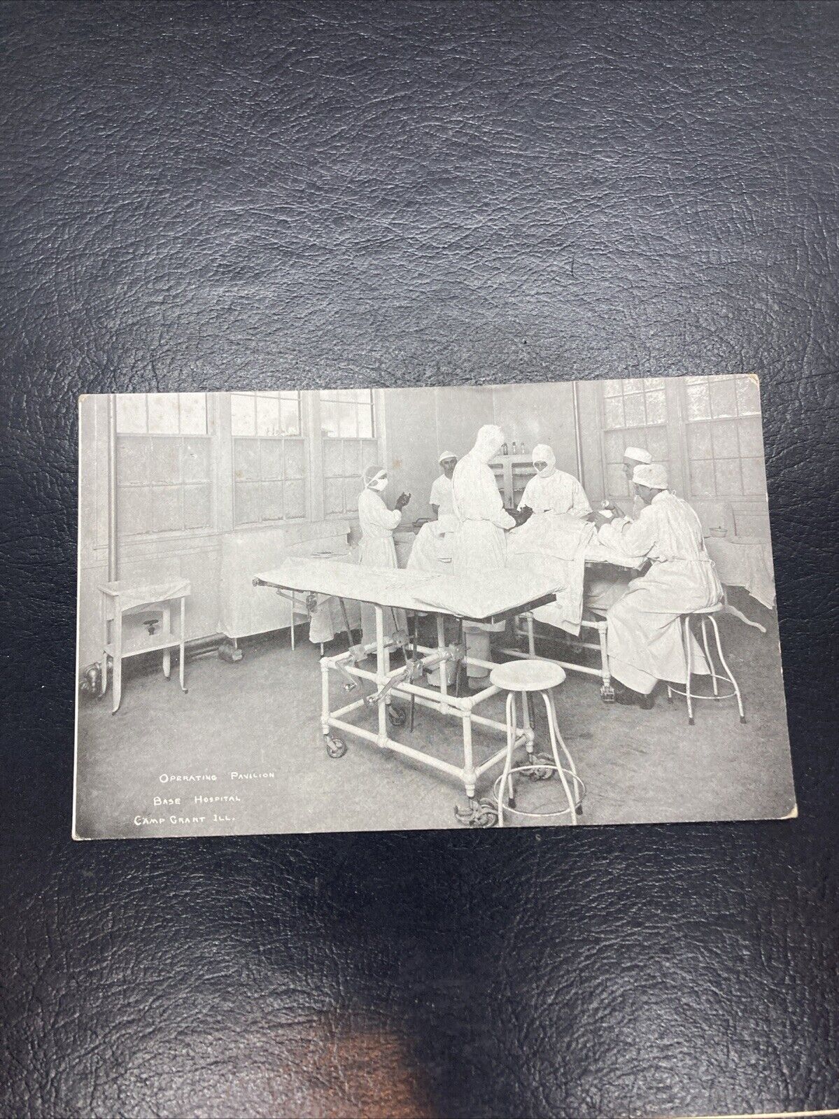 Camp Grant IL Base Hospital Operating Room c1910 Postcard Unposted