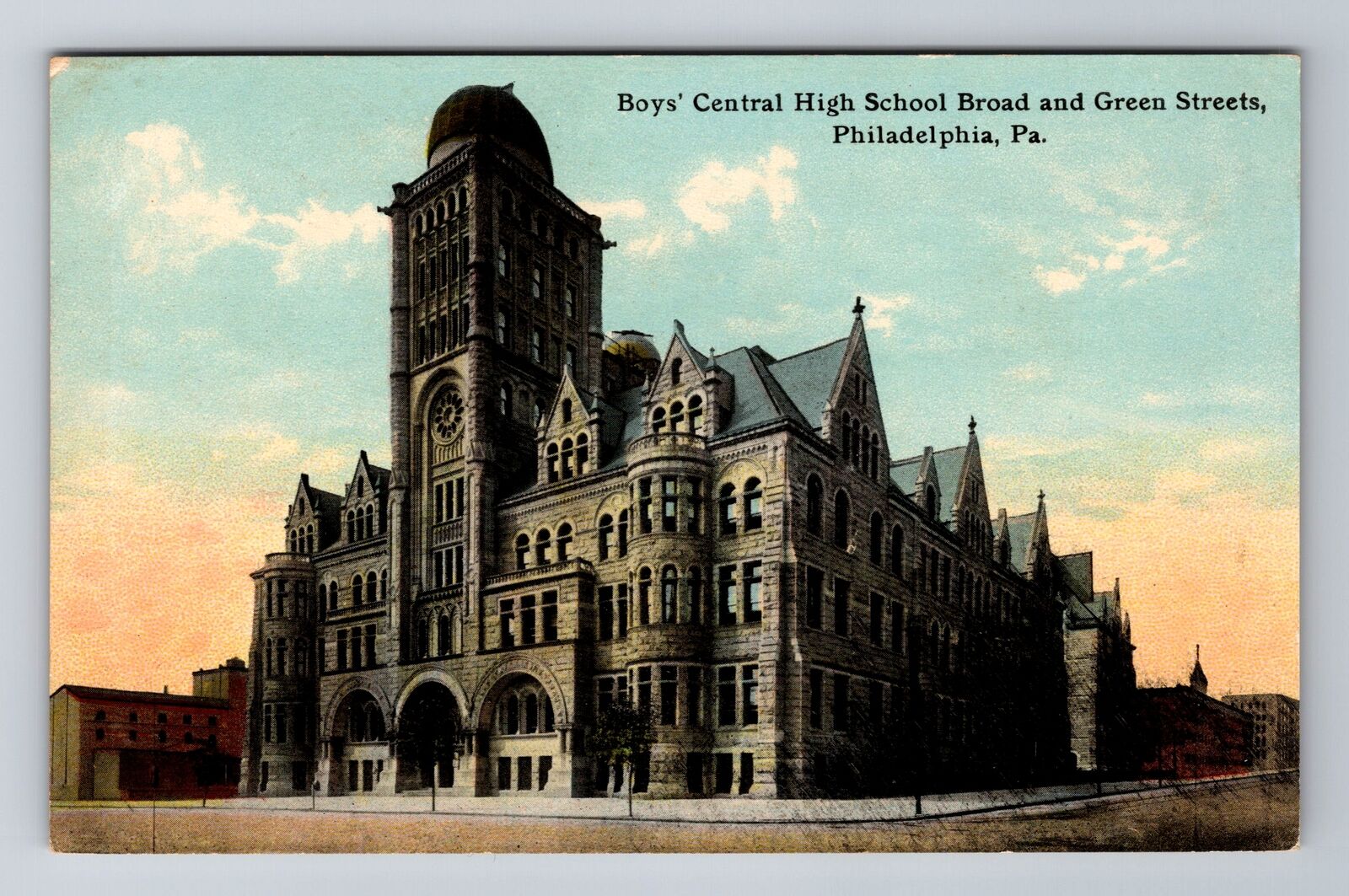 Philadelphia PA-Pennsylvania, Boy's Central High School Antique Vintage Postcard