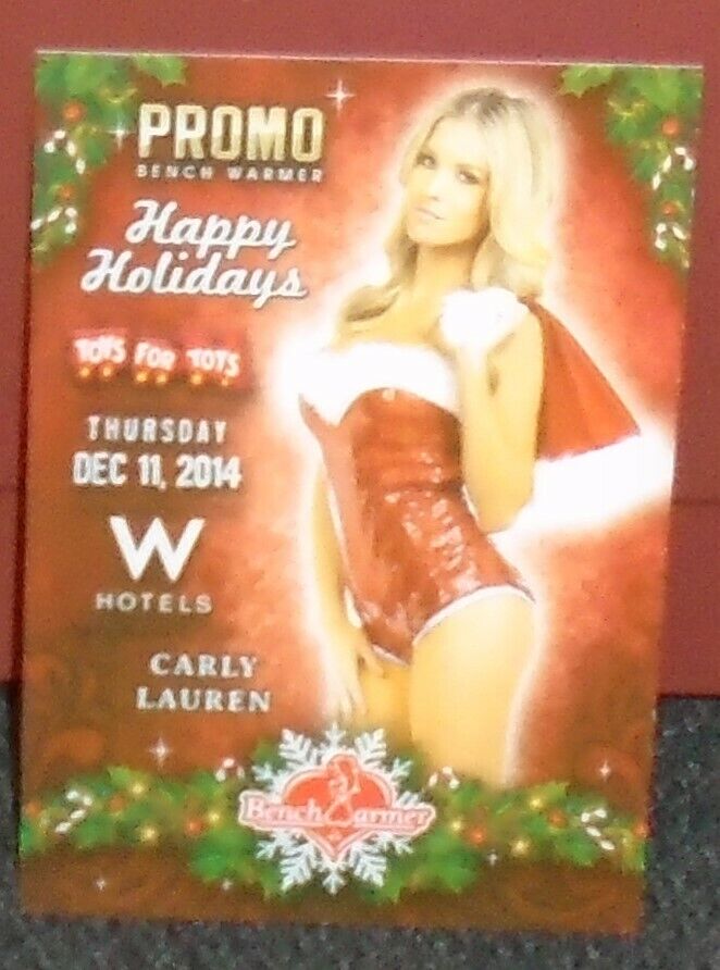 BENCHWARMER 2014 TOYS FOR TOTS - PROMO CARD - CARLY LAUREN