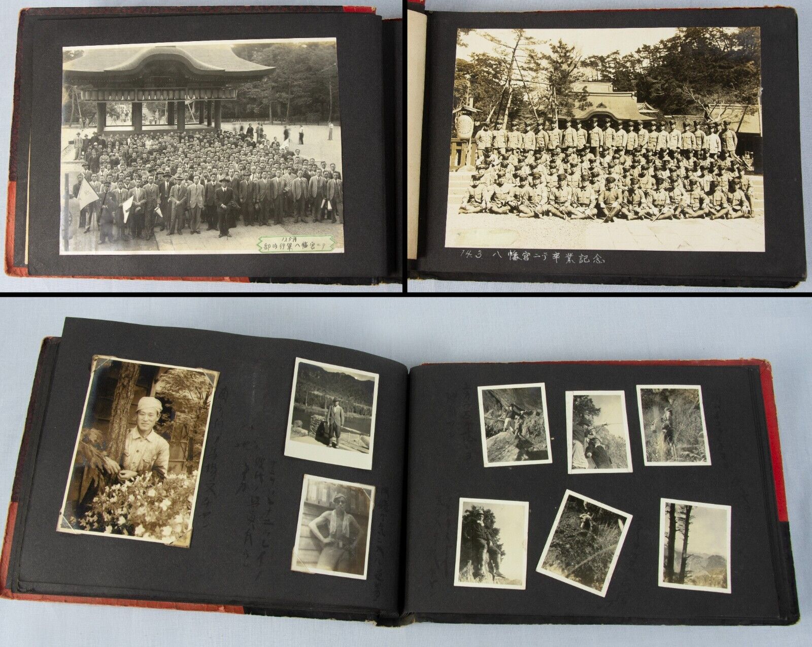 Circa 1940 JAPAN photograph album World War Two WW2 -era soldier civilian life