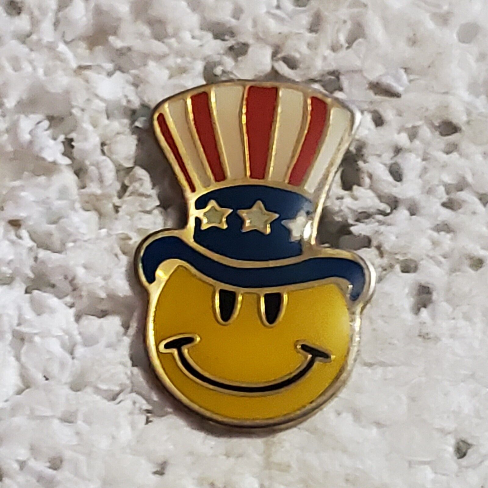 Official Walmart Enamel Lapel Hat Pin Uncle Smiley Sam 4th of July America Pride