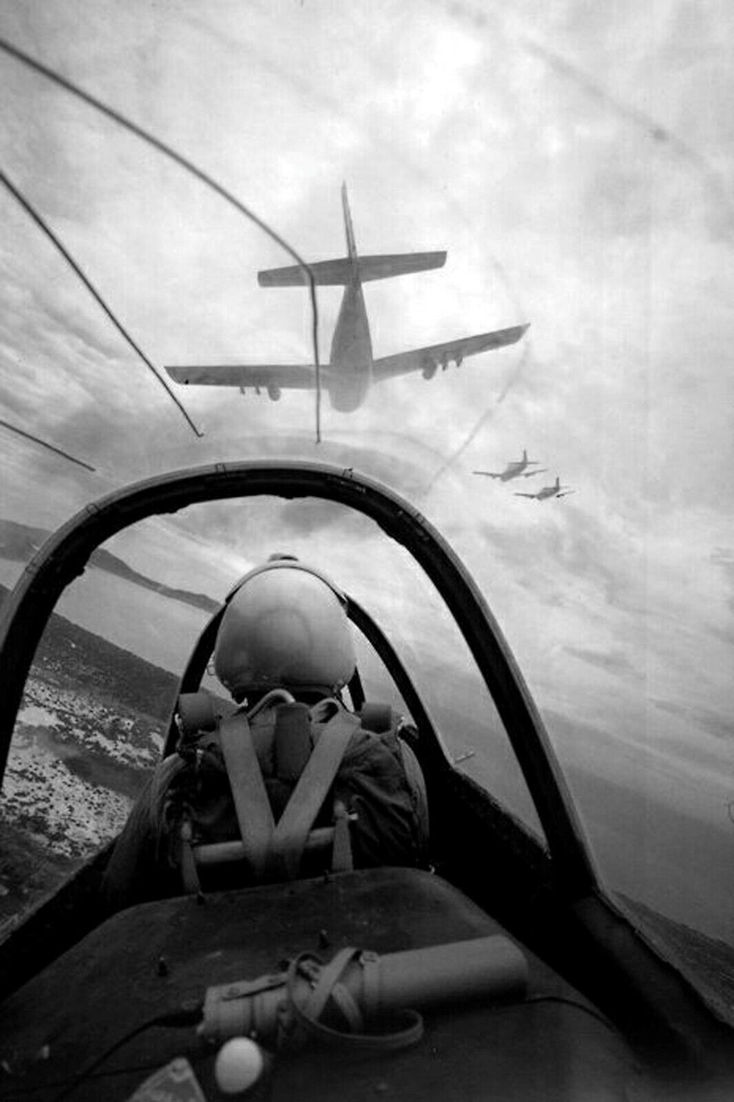 view from the cockpit of a fighter jet WW2 Photo Glossy 4*6 in D025