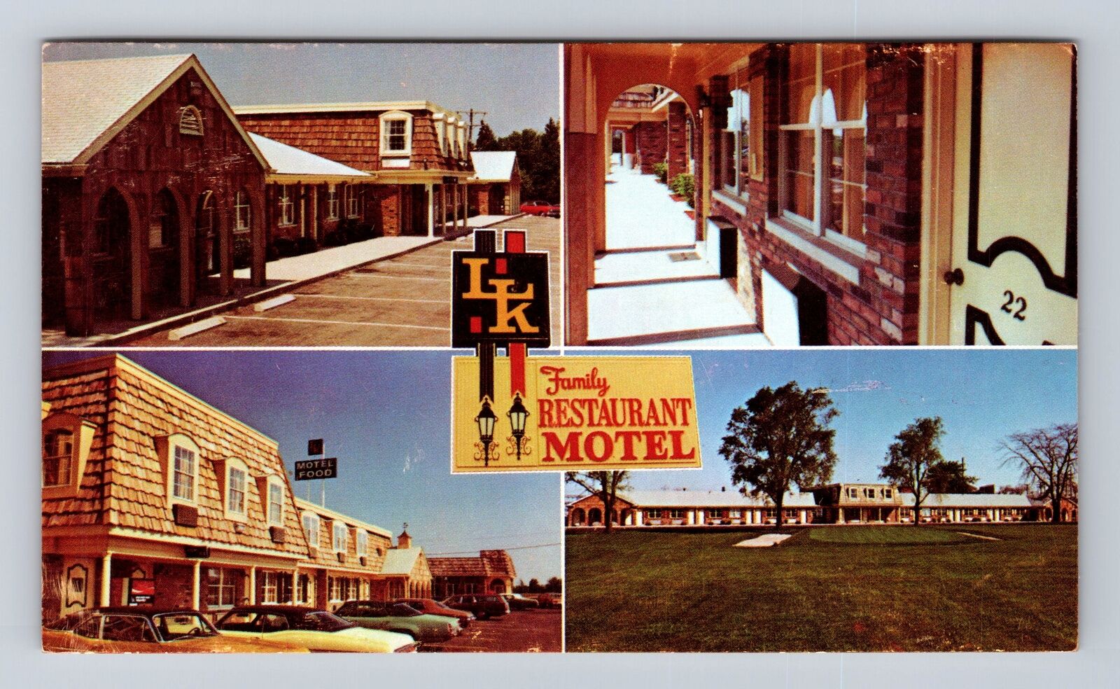 Delaware OH-Ohio, L K Motel Advertising, Vintage Souvenir Postcard