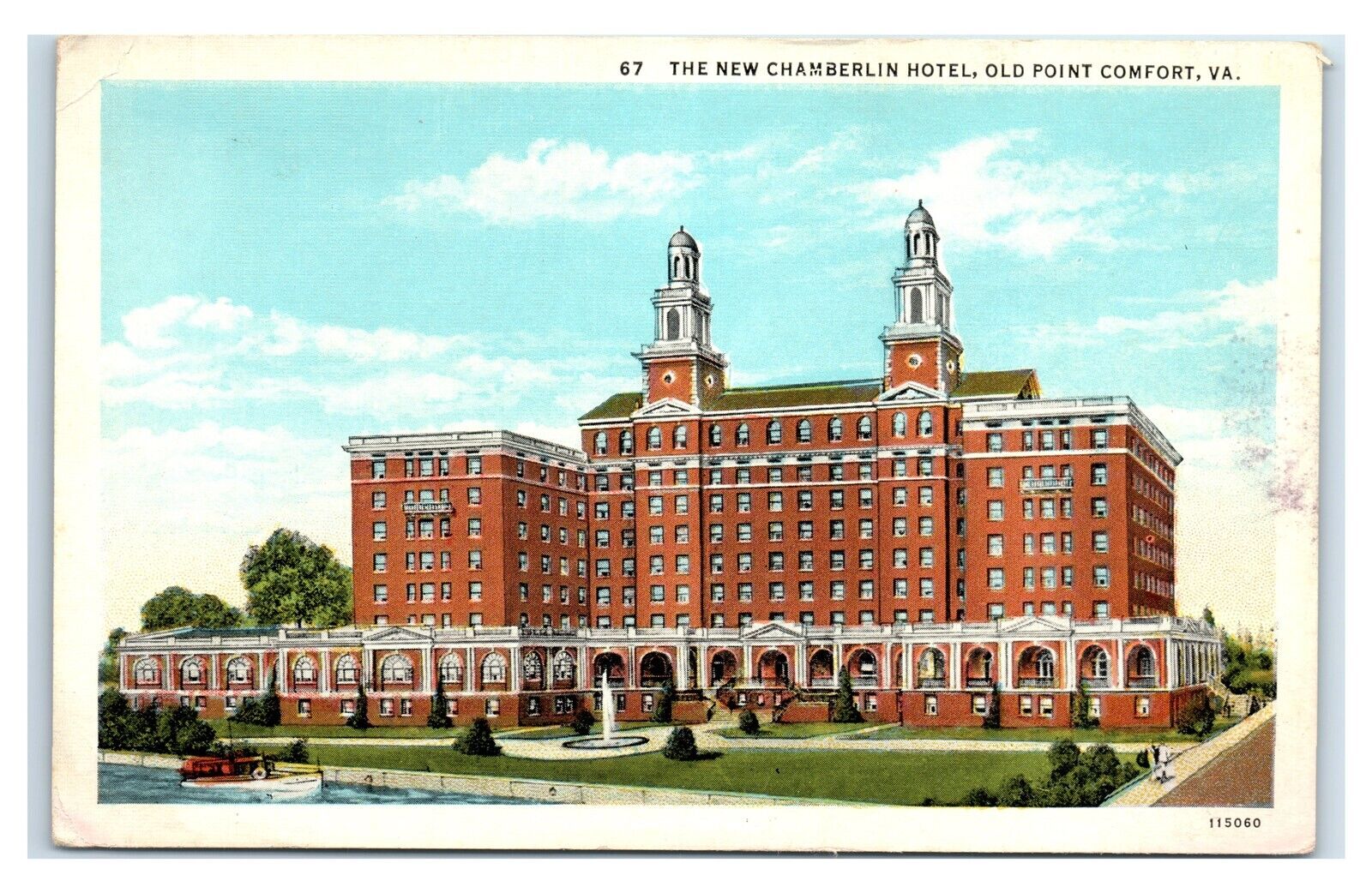 Postcard New Chamberlin Hotel, Old Point Comfort, Virginia W4