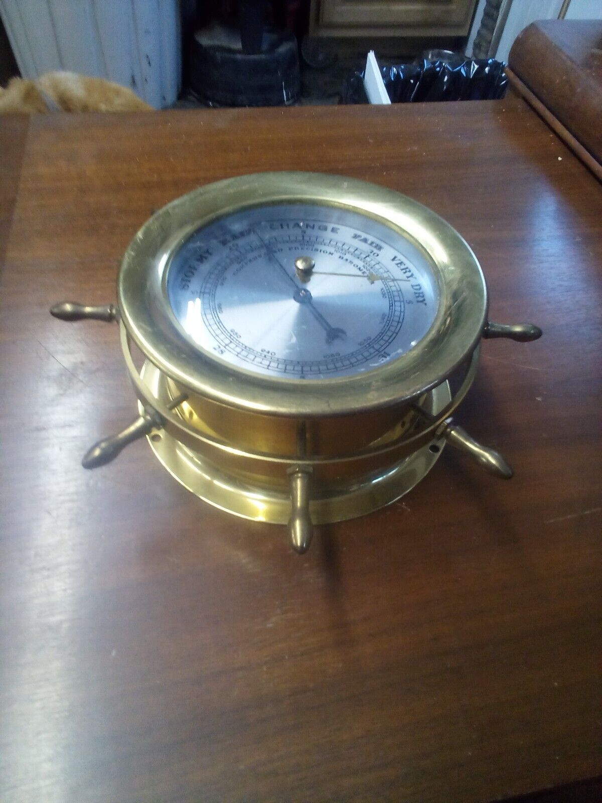 Schatz Brass Ships Compensated Precision Barometer, Germany- Untested Sold AS-IS