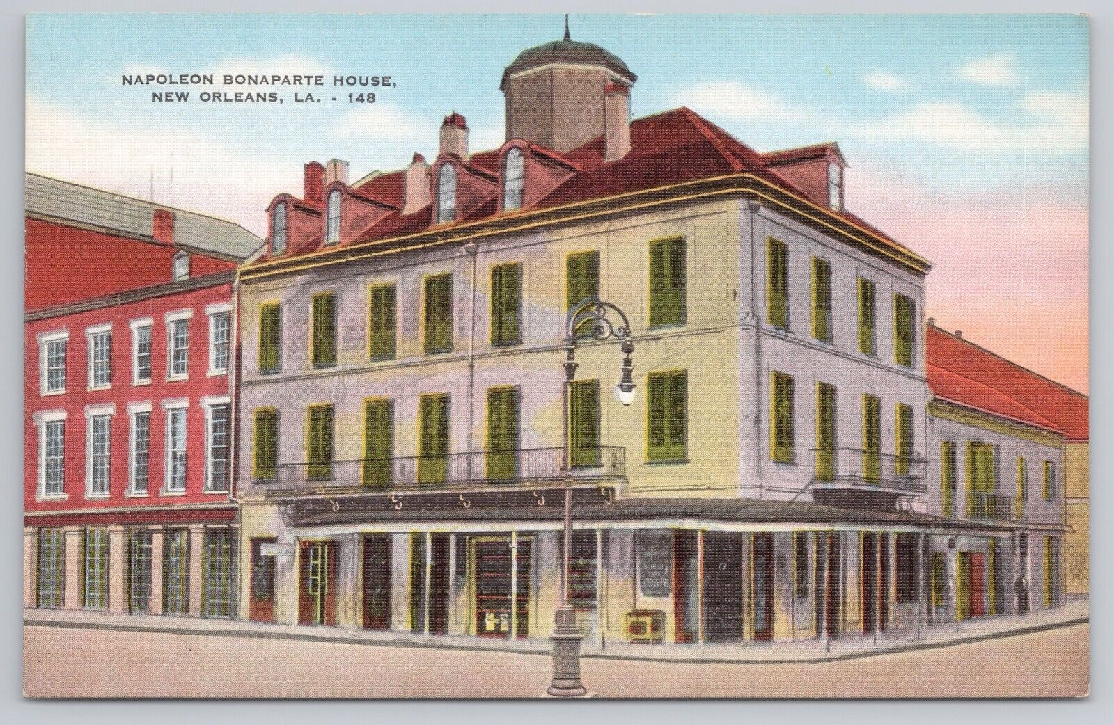 Postcard Napoleon Bonaparte House New Orleans Louisiana