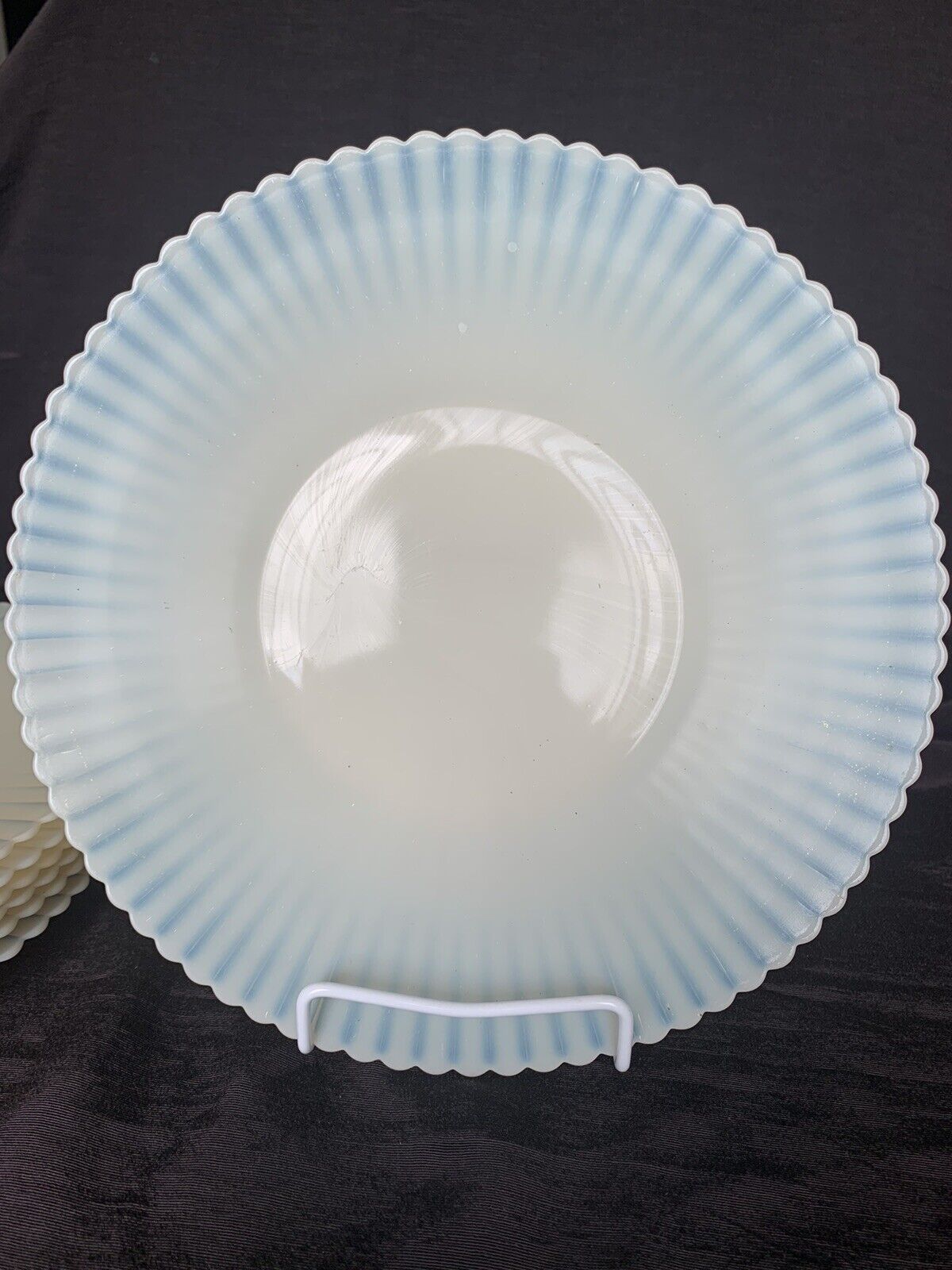 Vintage Macbeth Evans Petalware Monax Opalescent Dinner Plate 10 3/4