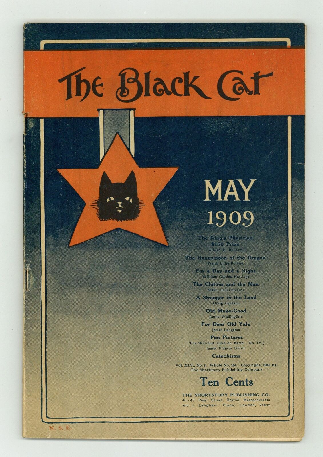Black Cat May 1909 Vol. 14 #8 VG- 3.5