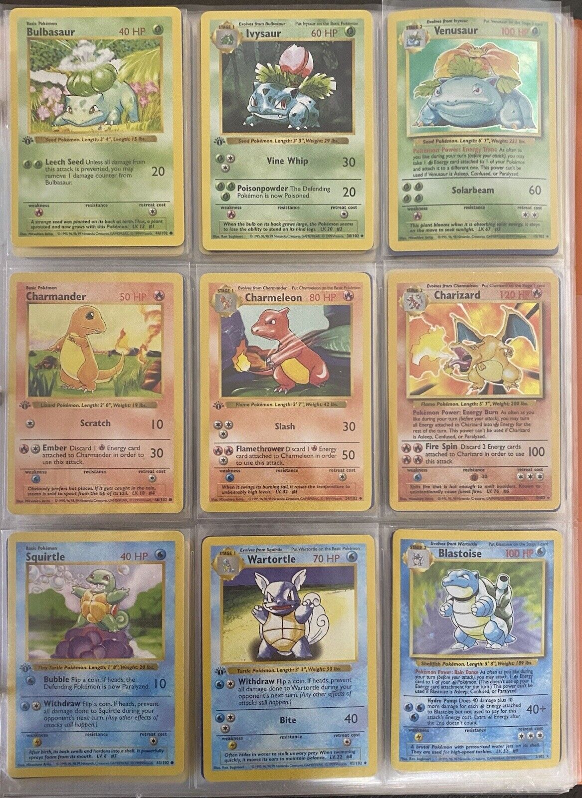Complete 151 Pokémon Master Set. 1999 1st Edition, Shadowless. Great Condition