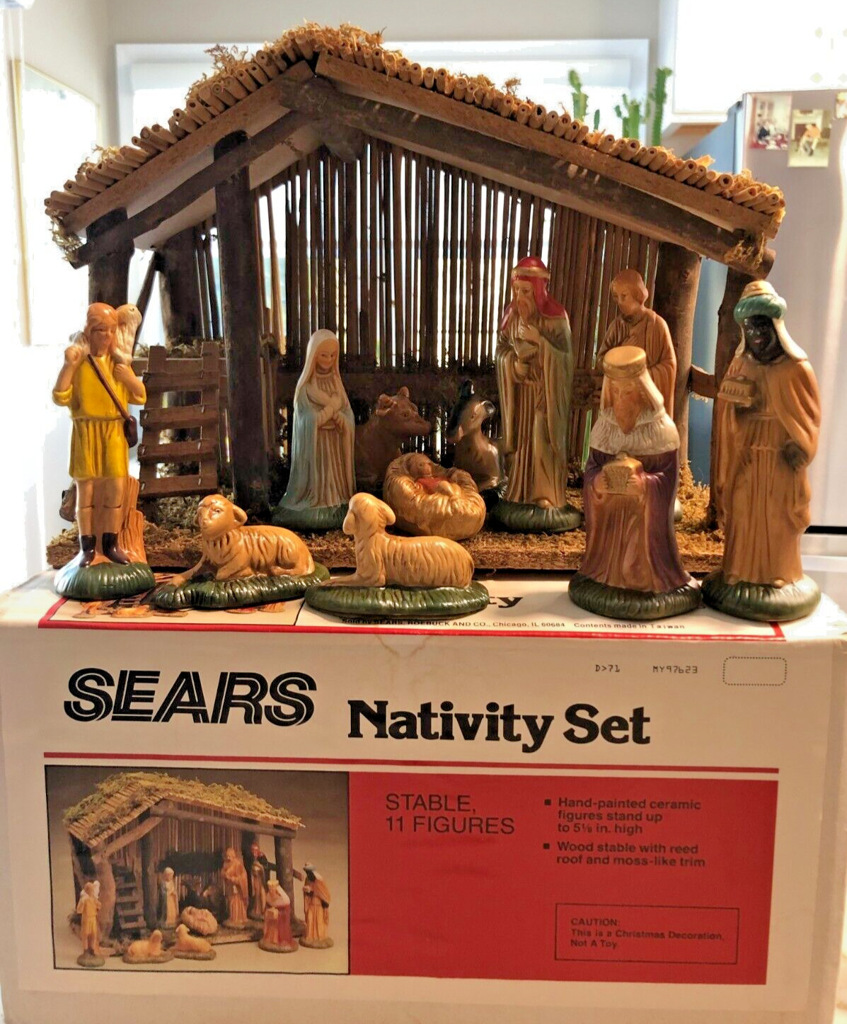 Vtg Sears Christmas 11 Piece Nativity Set #97623 IOB - Christmas: HEAVENLY