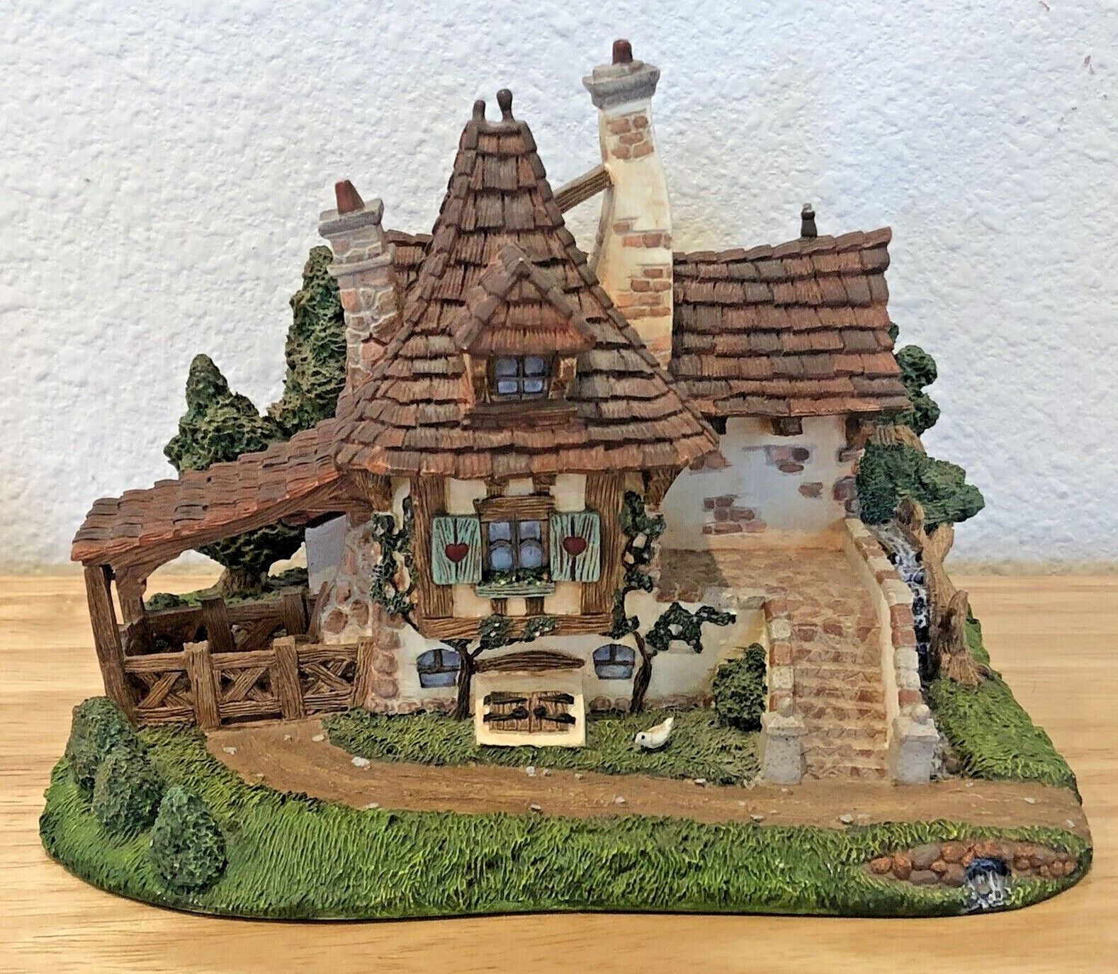 HTF DISNEY FRENCH VILLAGE BELLE & MAURICE'S COTTAGE BEAUTY AND THE BEAST FIGURE