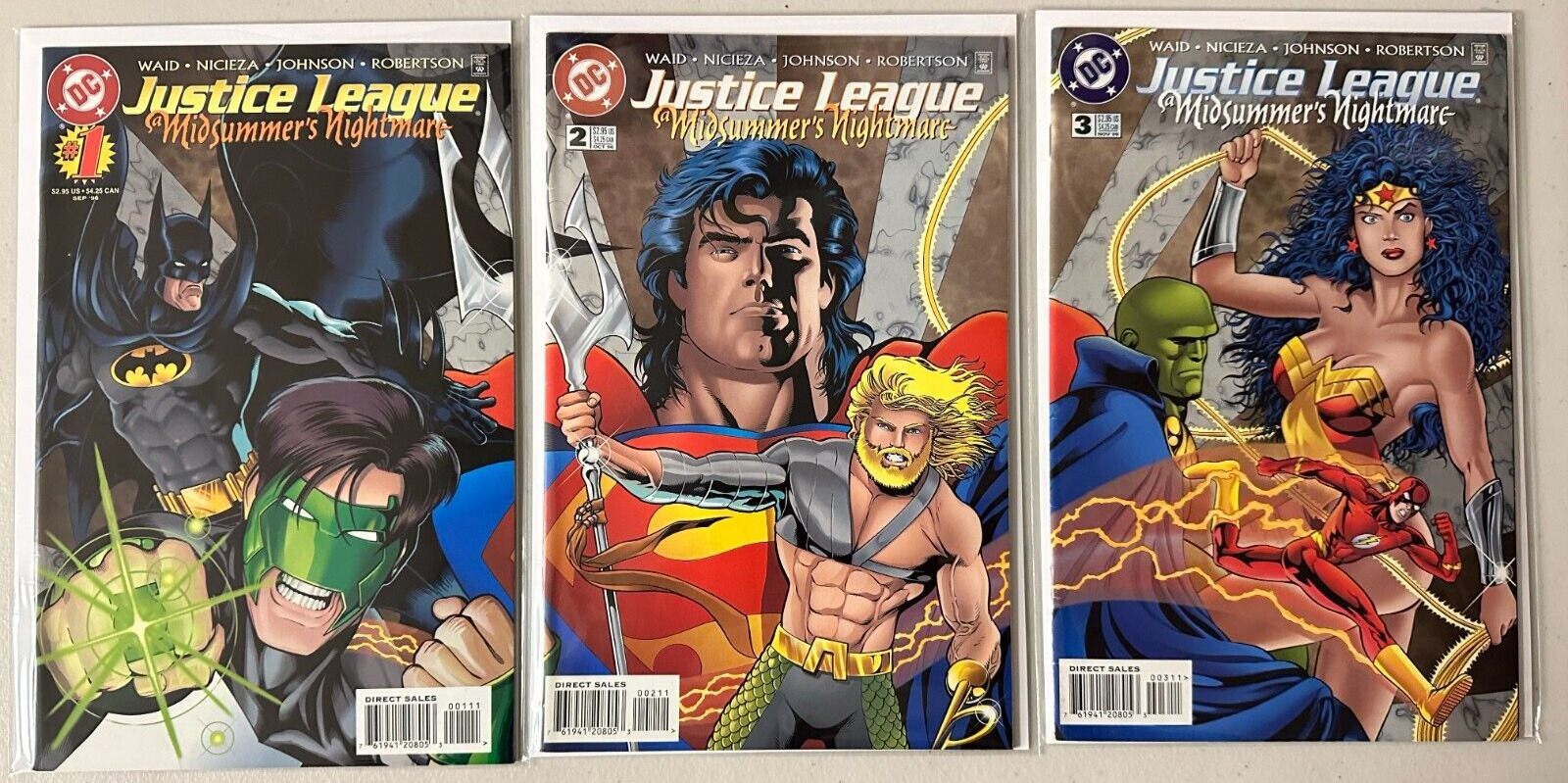 Justice League A Midsummer\'s Nightmare set #1-3 DC 6.0 FN (1996)