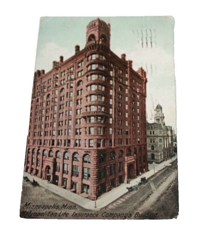 MN 1908 udb Post Card Metropolitan Life Insurance Co. Bldg. Minneapolis