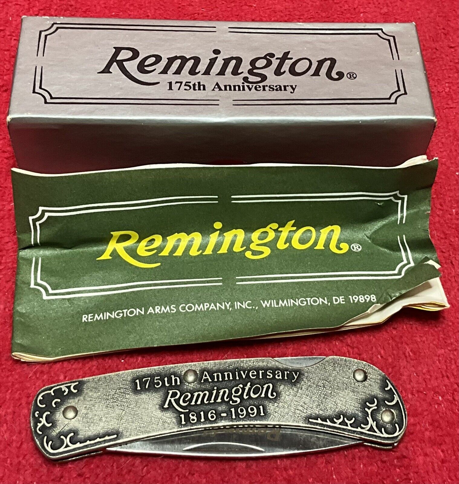 Vtg 1991, Remington UMC, 175th Anniversary, Model 700, 1-blade Pocket Knife, USA