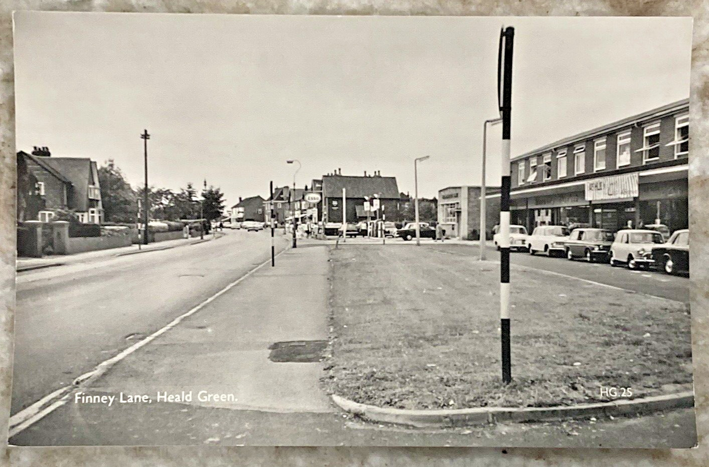 Finney Lane Heald Green Manchester England Cars Street Scene RPPC Postcard 5104