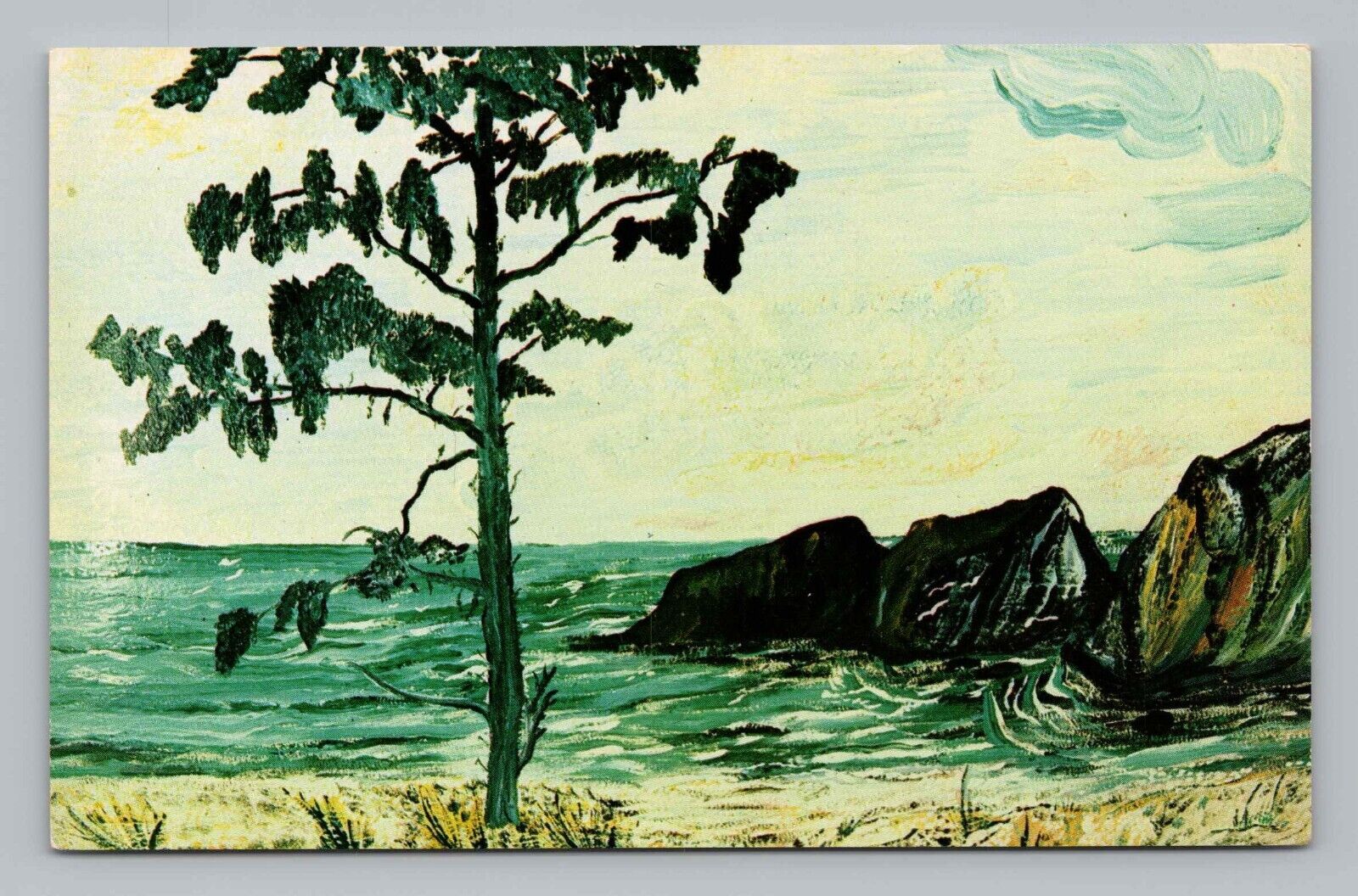 Postcard Reproduced from Mouth Artist Nyla Thompson Painting Scenic Ocean 150