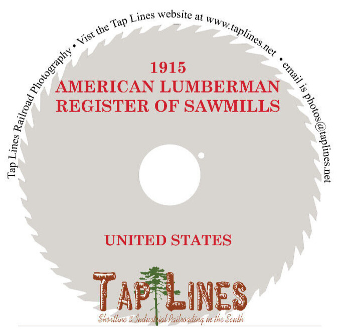 1915 AMERICAN LUMBERMANS REGISTER OF SAWMILLS - SCANNED TO PDF ON A CD - USA