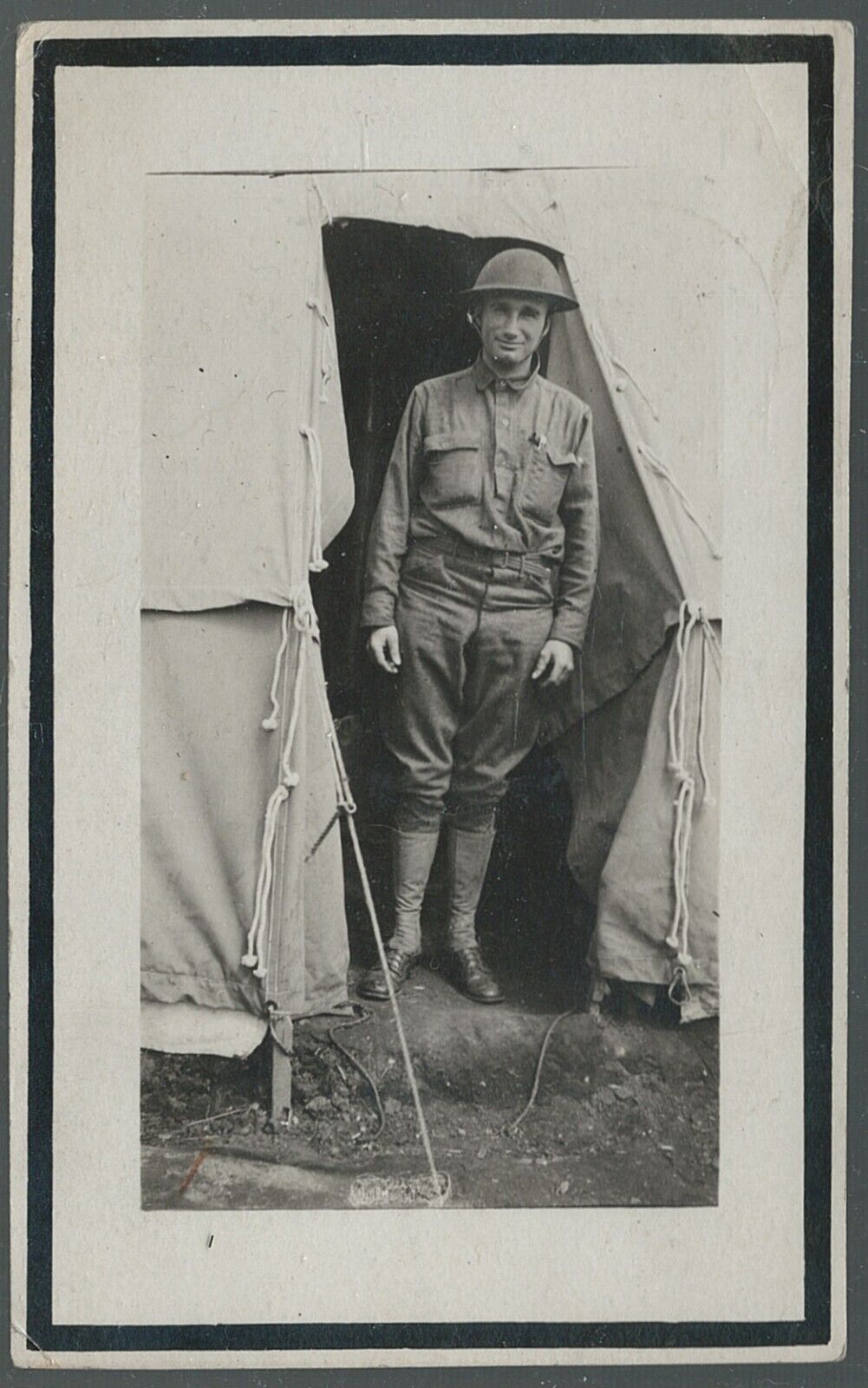 RPPC Soldier KIA Armistice Day November 11 1918 Card Sent To His Mother
