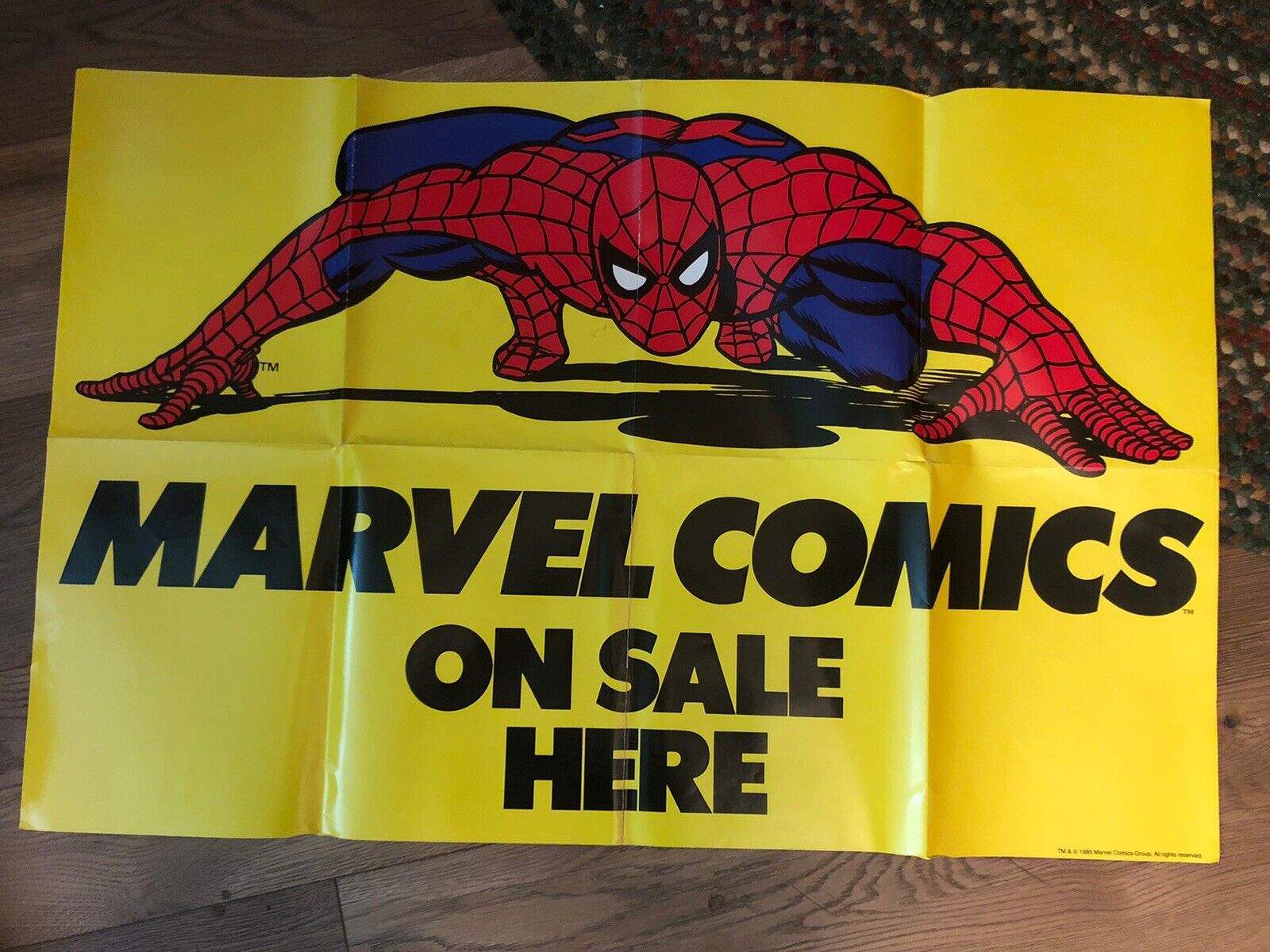 Marvel On Sale Here Promo Poster 1985 With Spider-Man 