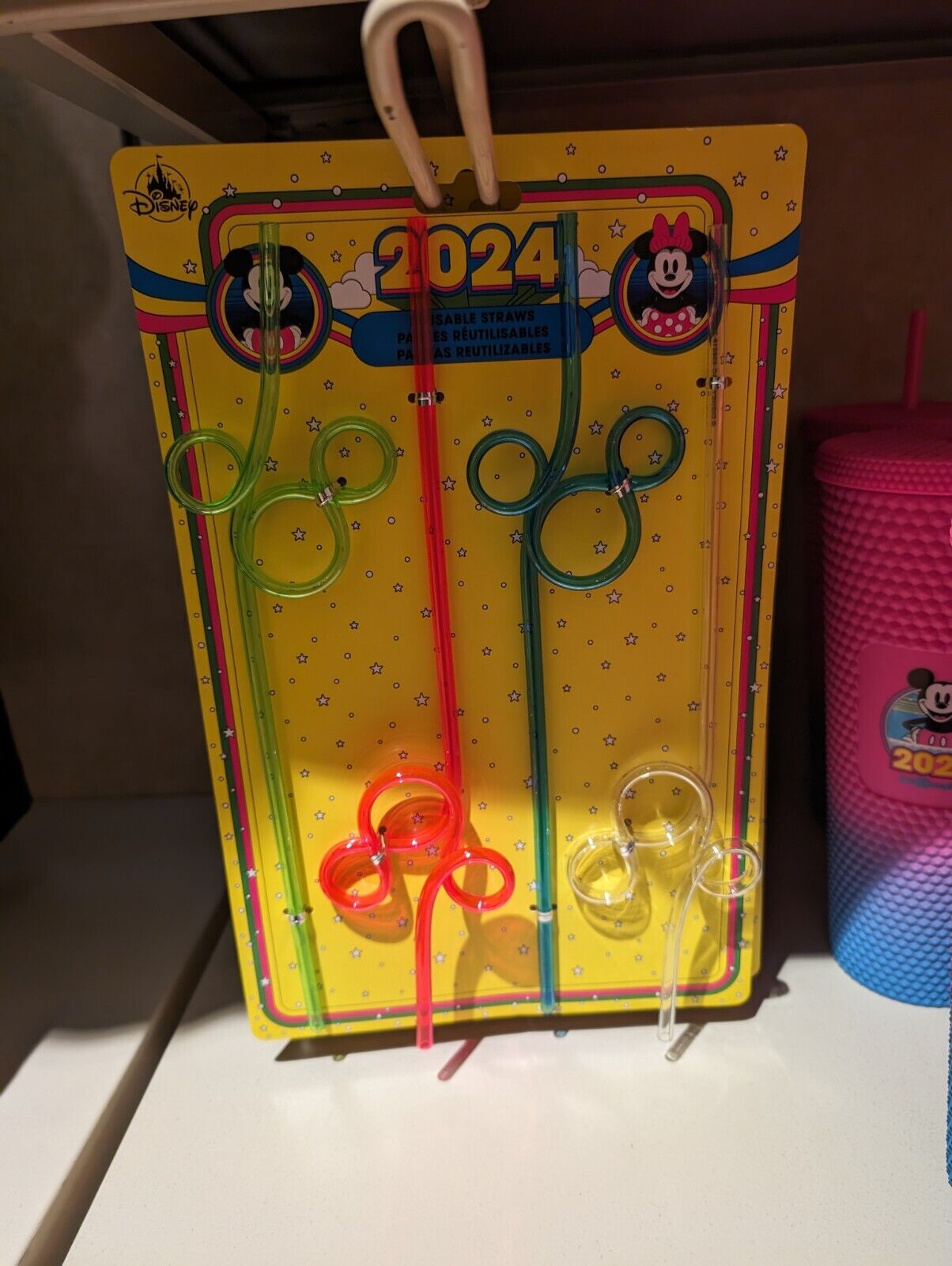 Disney 2024 Silly Crazy Straw Plastic Set