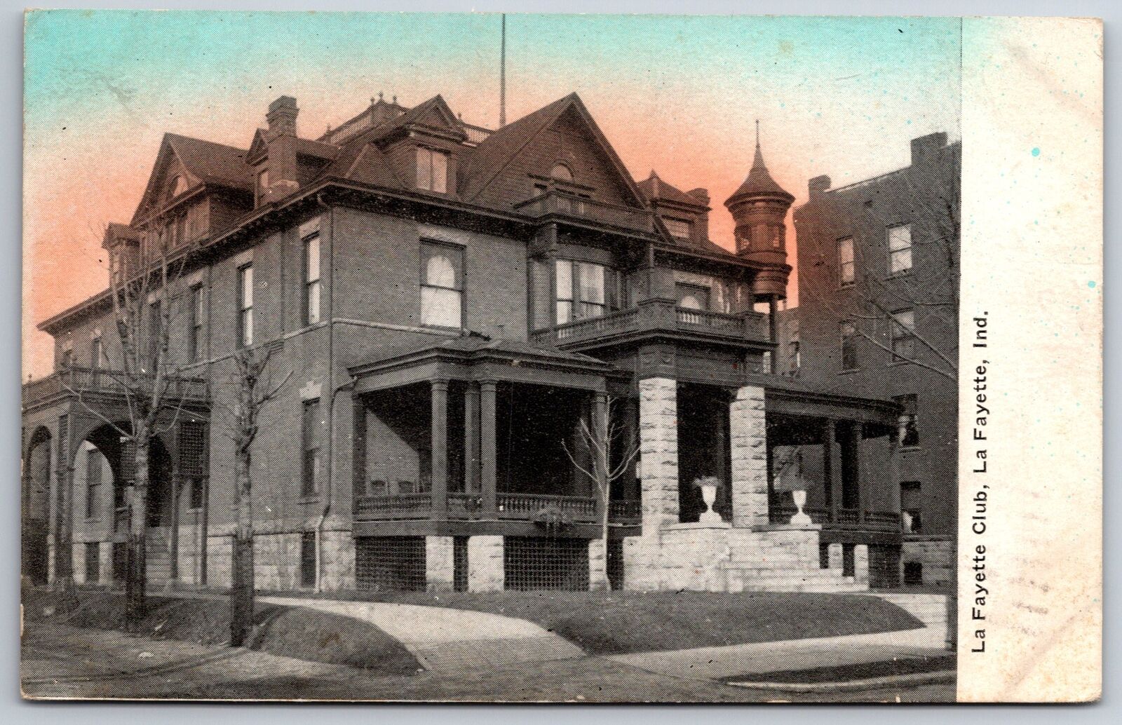 Lafayette Indiana~La Fayette Club~1910 Postcard
