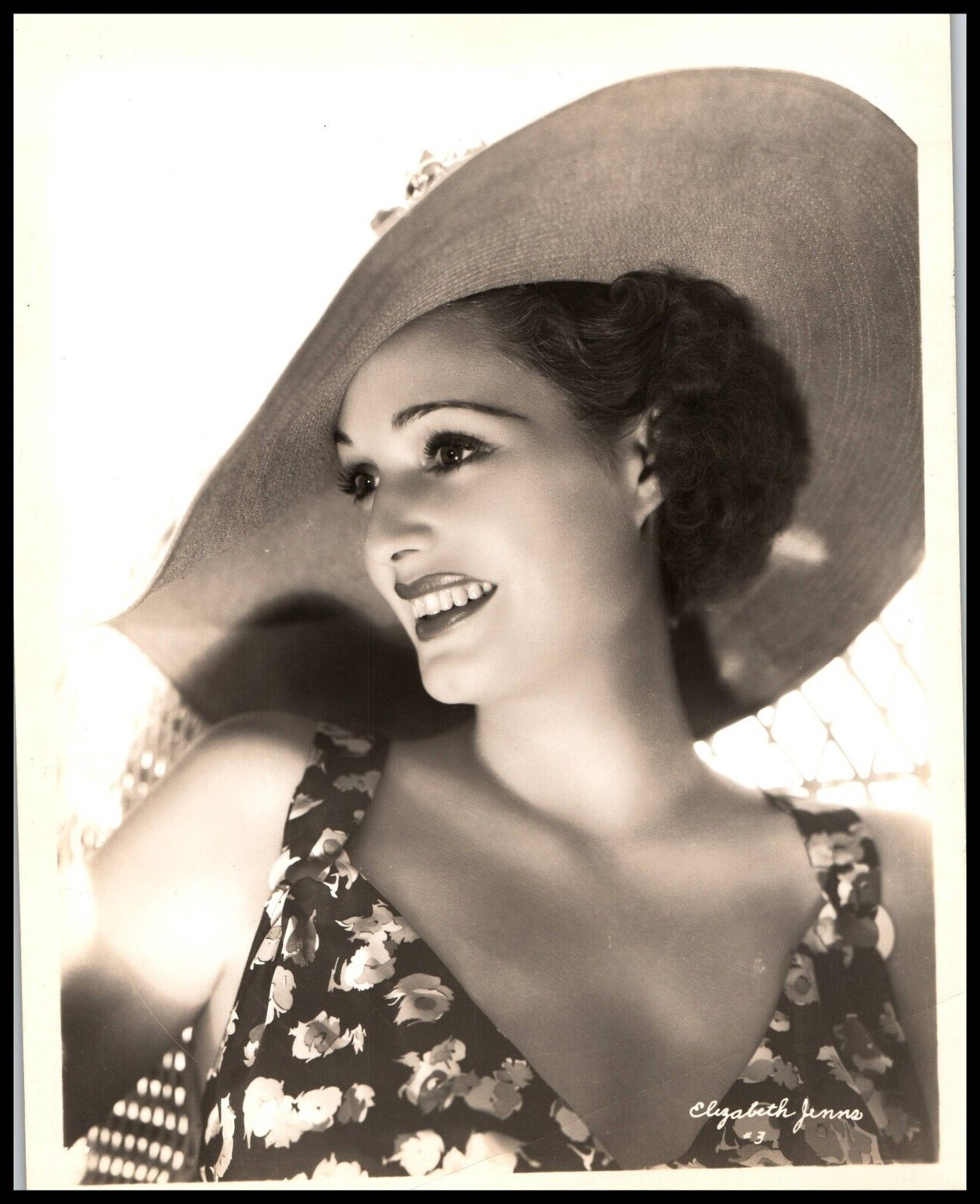 Hollywood Beauty ELIZABETH JENNS STYLISH POSE 1930s STUNNING PORTRAIT Photo 654