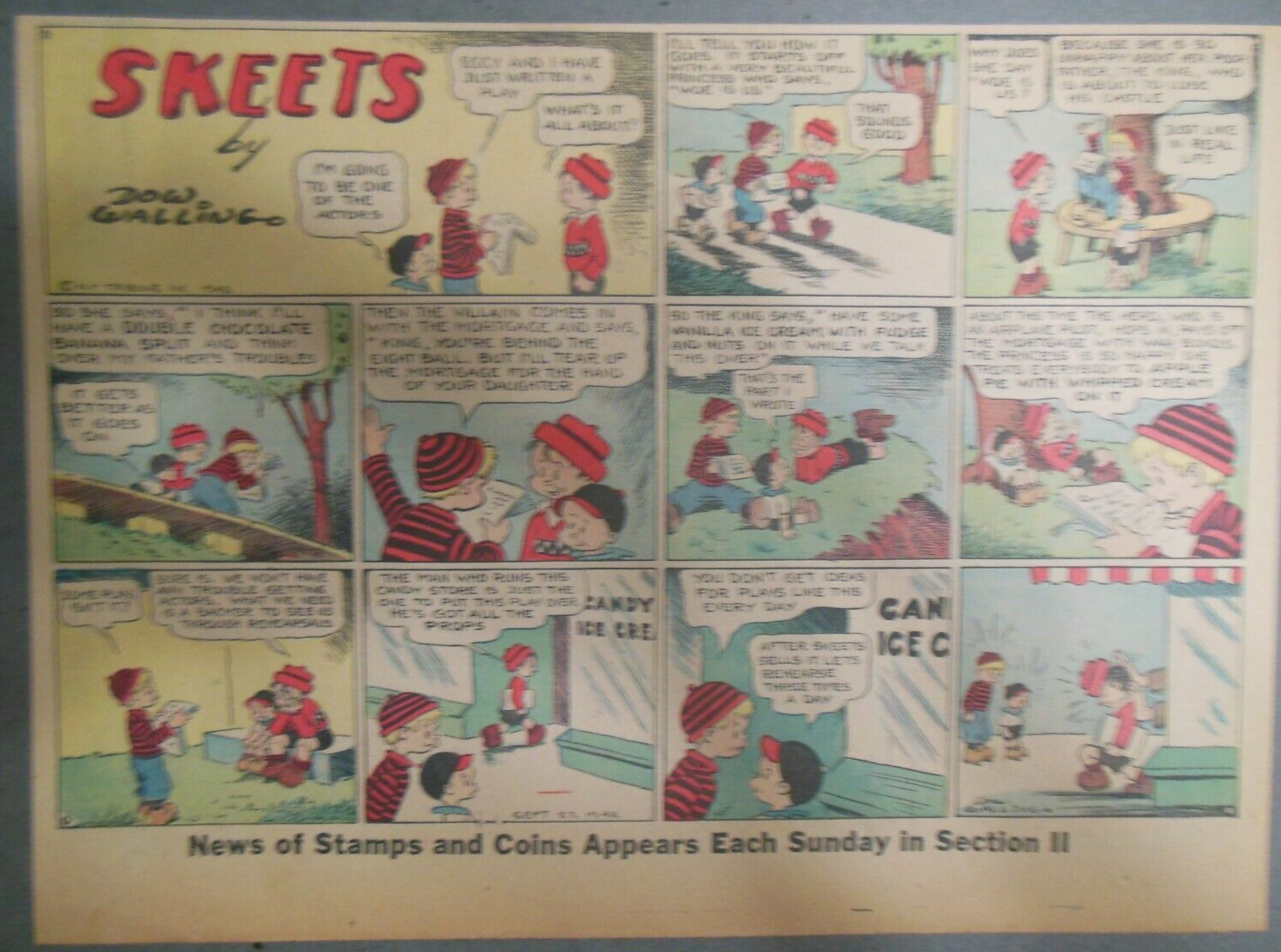Skeets Sunday Page by Dow Walling from 9/27/1943 Half Page Size: 11 x 15 inches