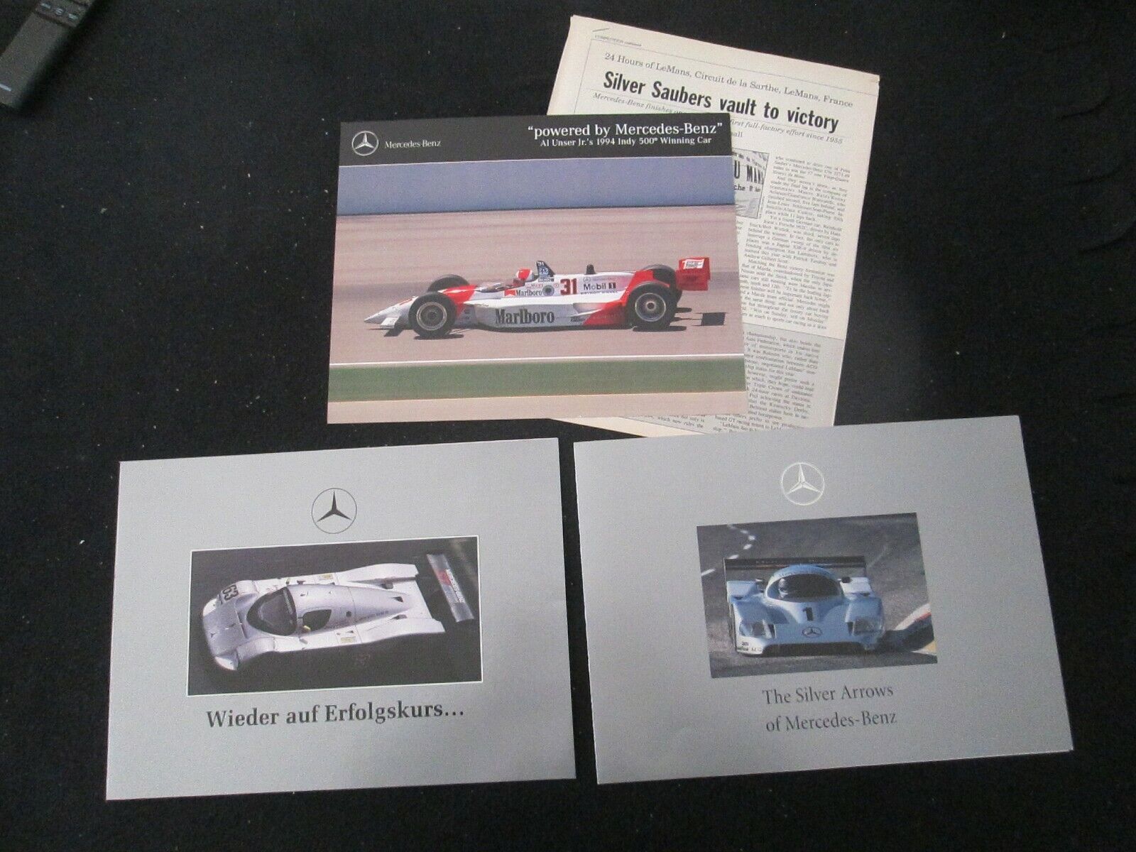 1989 1994 Mercedes Benz Racing Brochure Set Sauber C9 Indy 500 Champion Catalog