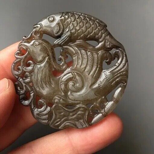 China's Rare Antique Pendant Jade Hand Piece Retro Natural Jade Pendant