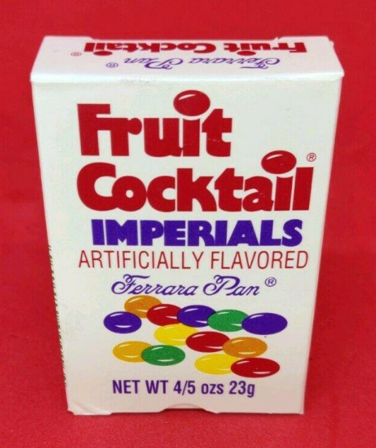 VINTAGE FRUIT COCKTAIL IMPERIALS BOX FERRARA PAN CANDY 1980S SAY NO TO DRUGS