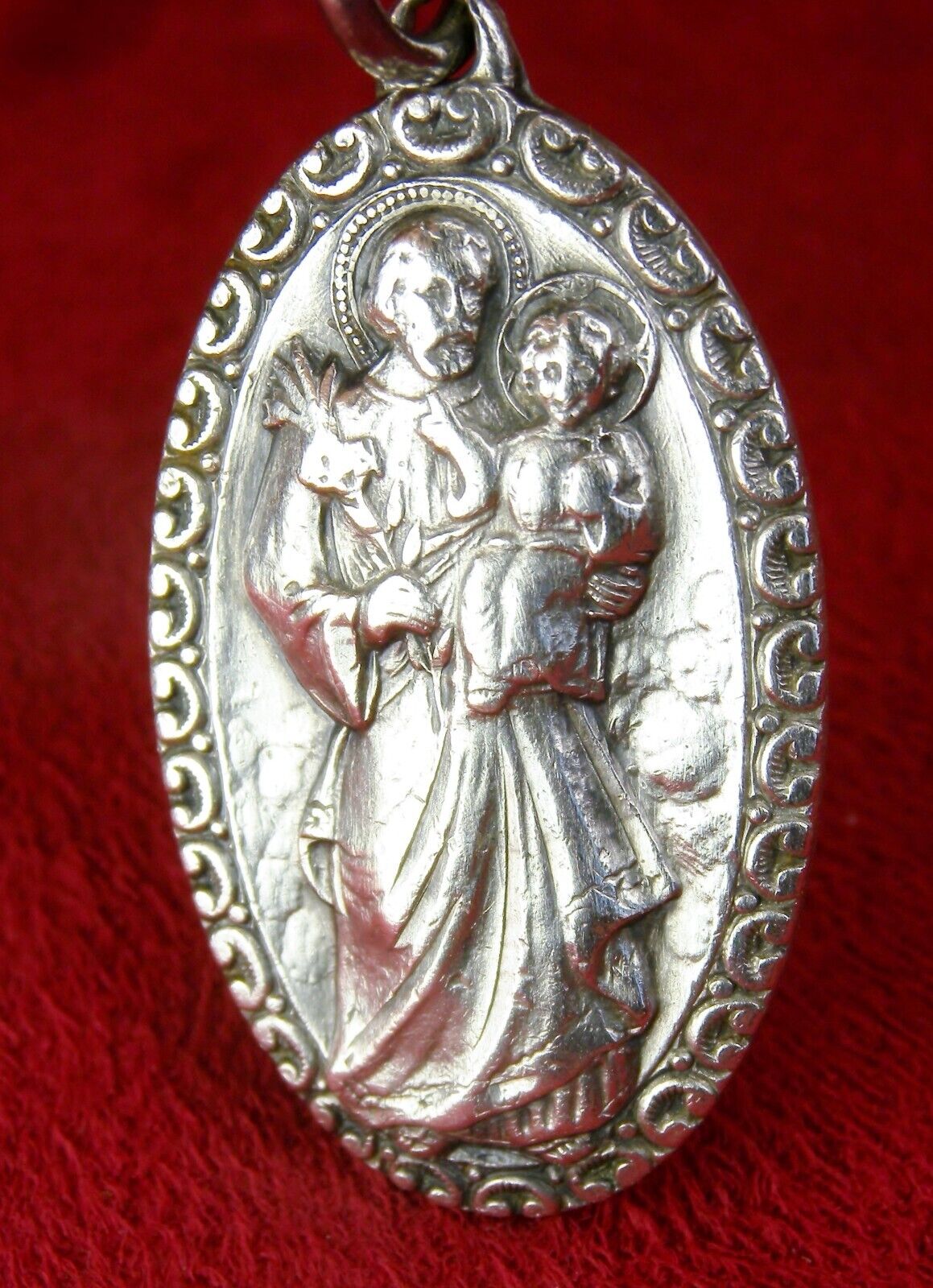 Carmelite Nun RARE CREED 12 Grams Sterling Silver St. Joseph & Baby Jesus Medal