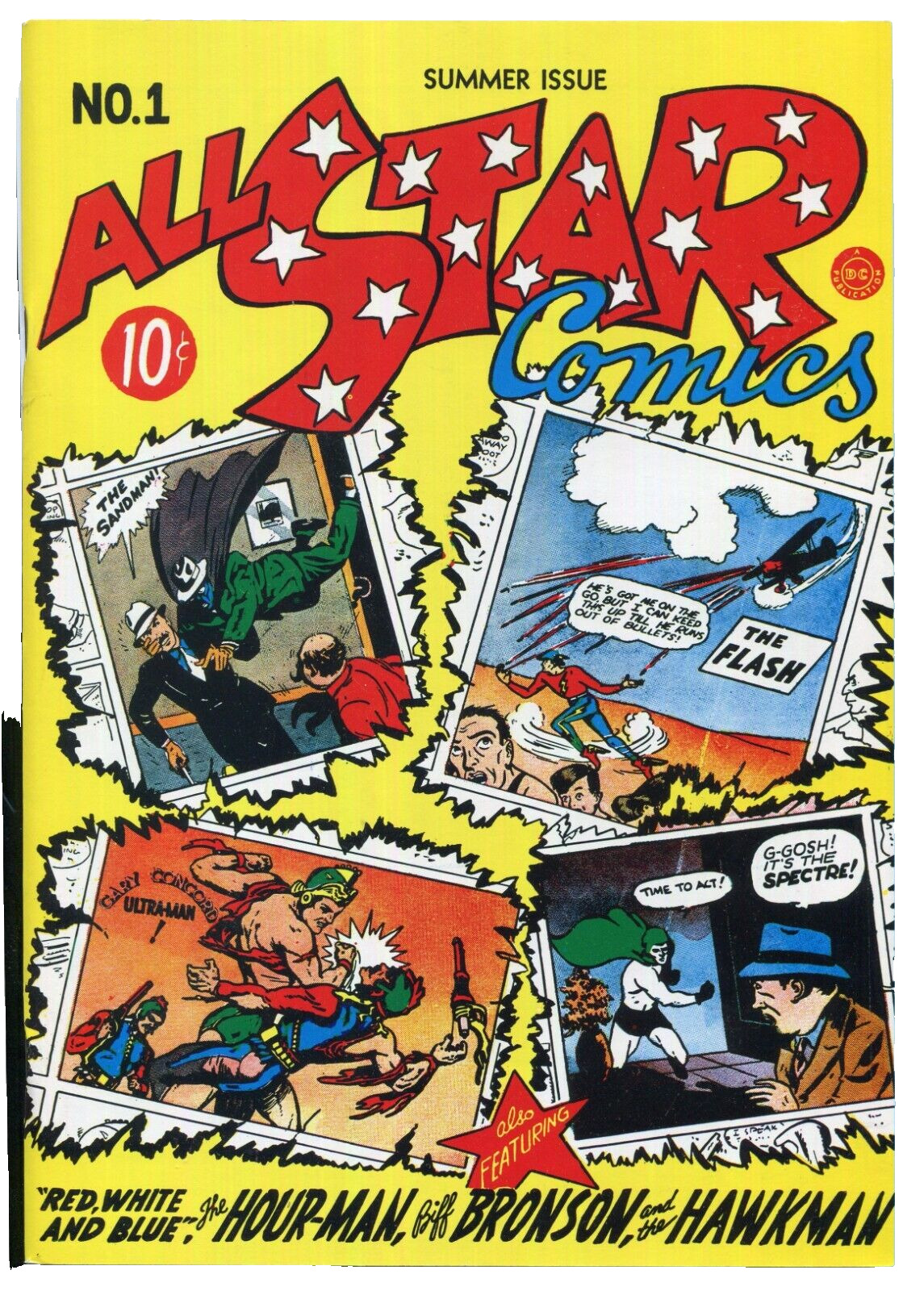 All Star Comics # 1 - 1940 - Sandman - Spectre - Flash - Hour-Man - Flashback