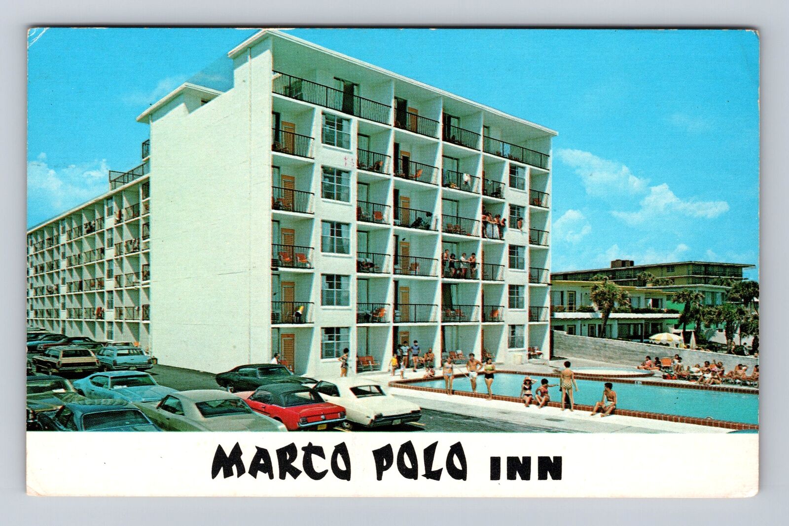 Daytona Beach FL-Florida, Marco Polo Inn Advertising, Vintage c1970 Postcard