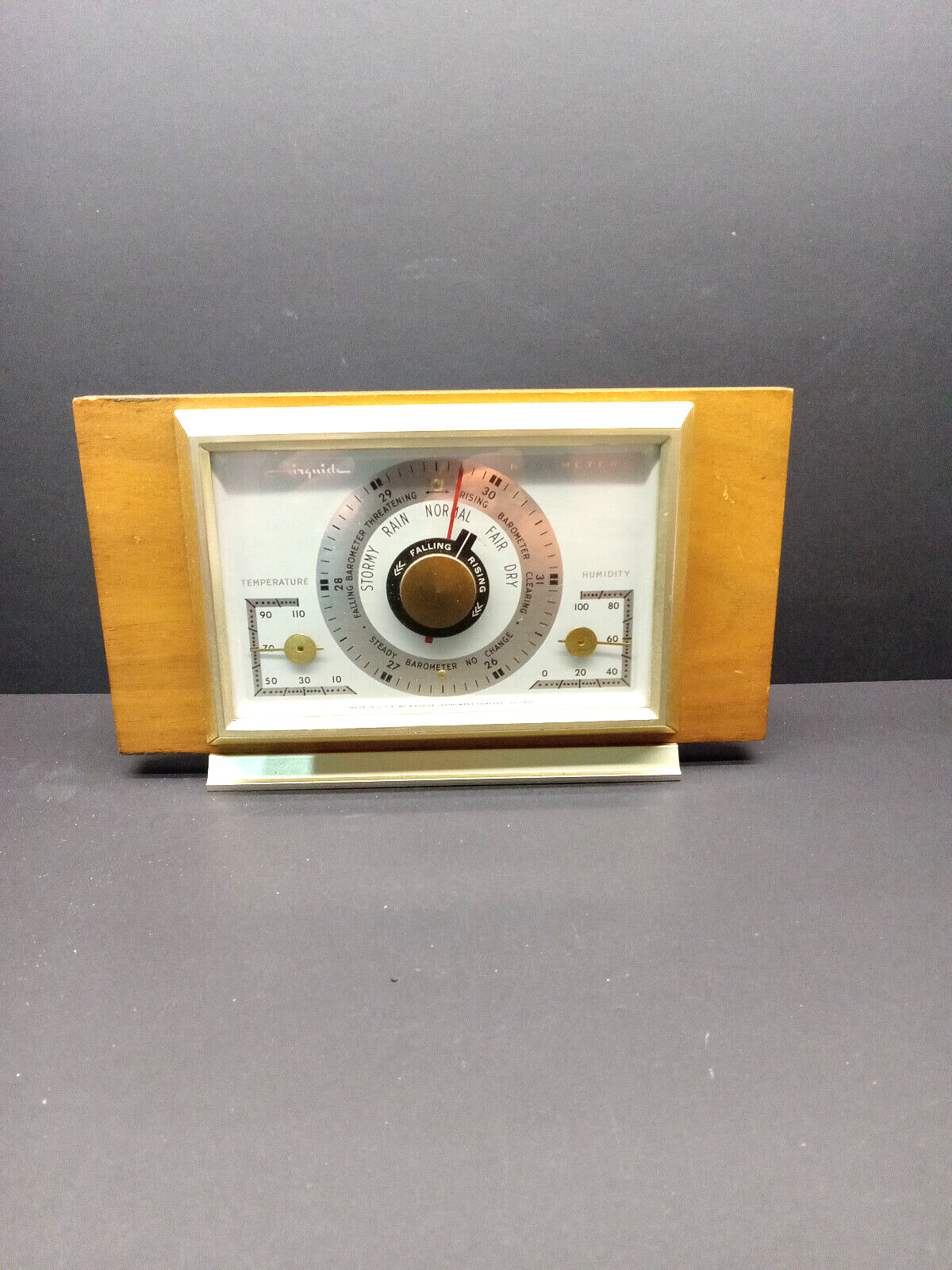 Vintage Airguide Barometer, Temperature, Humidity Desktop Weather Station