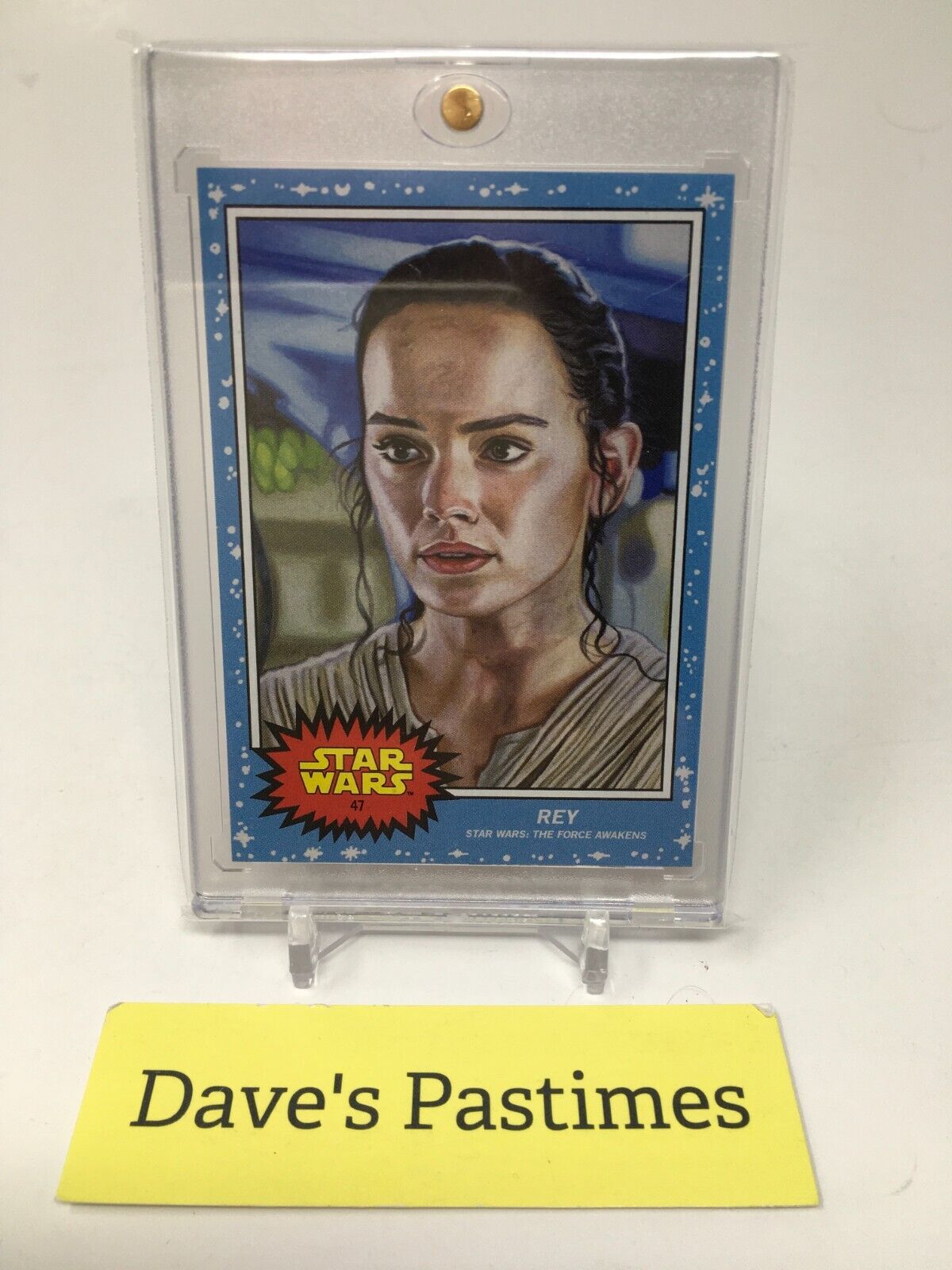 Rey 2019 Topps Star Wars Living Set Card The Force Awakens #47 ONE TOUCH INCL J3