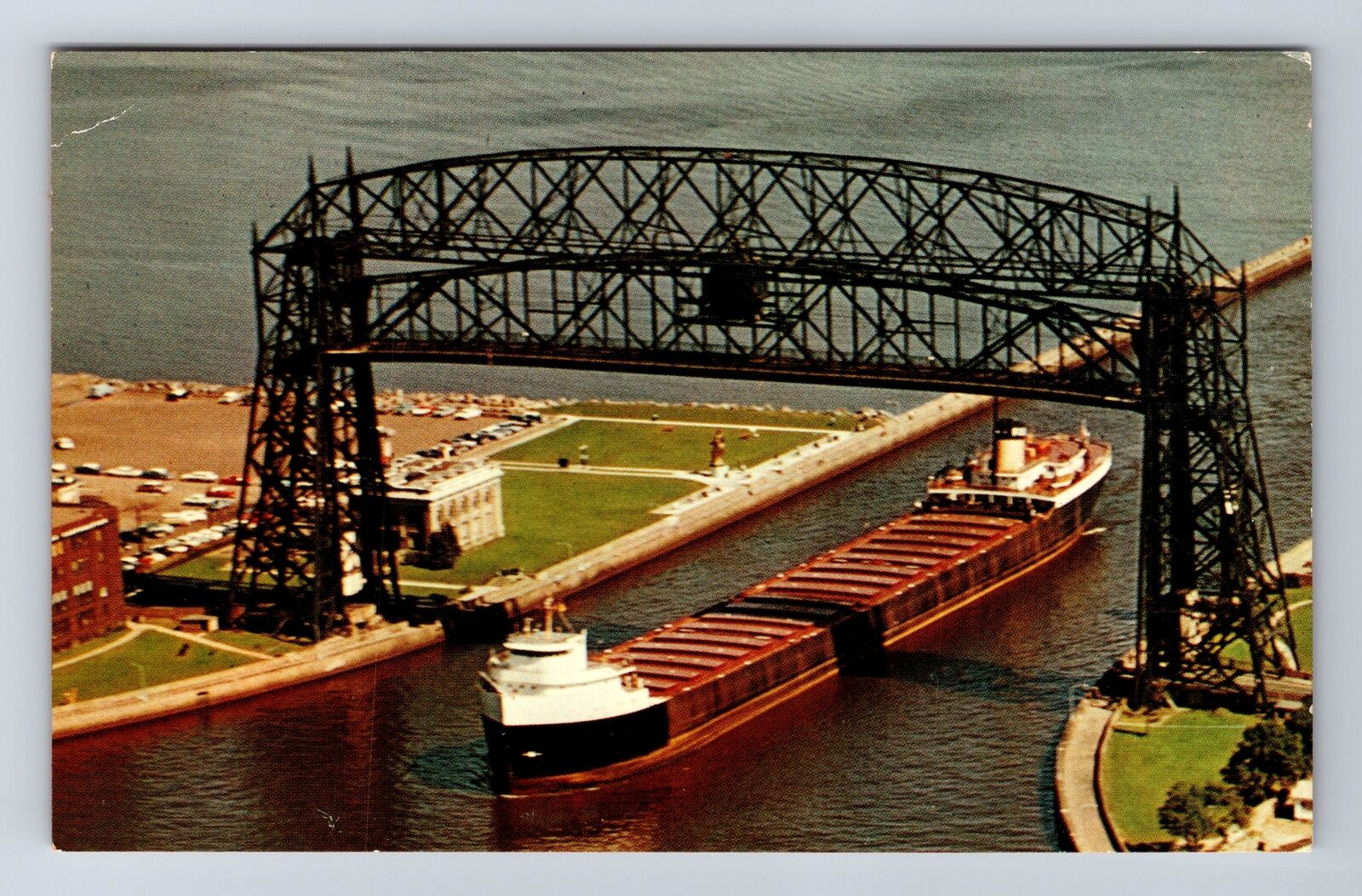 Duluth MN-Minnesota, Duluth Aerial Bridge, Lift Bridge, Vintage Postcard