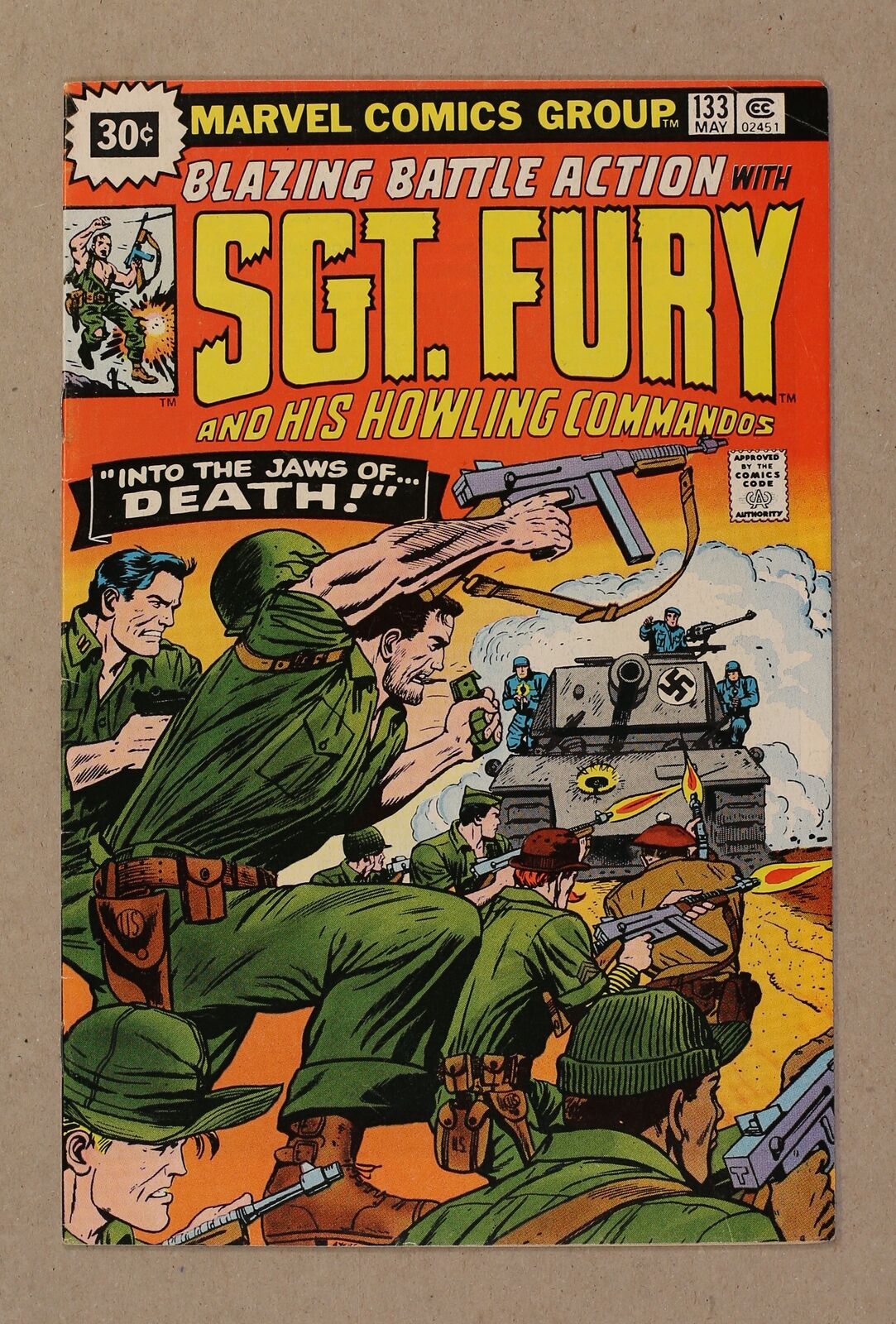Sgt. Fury 30 Cent Variant #133 FN 6.0 1976