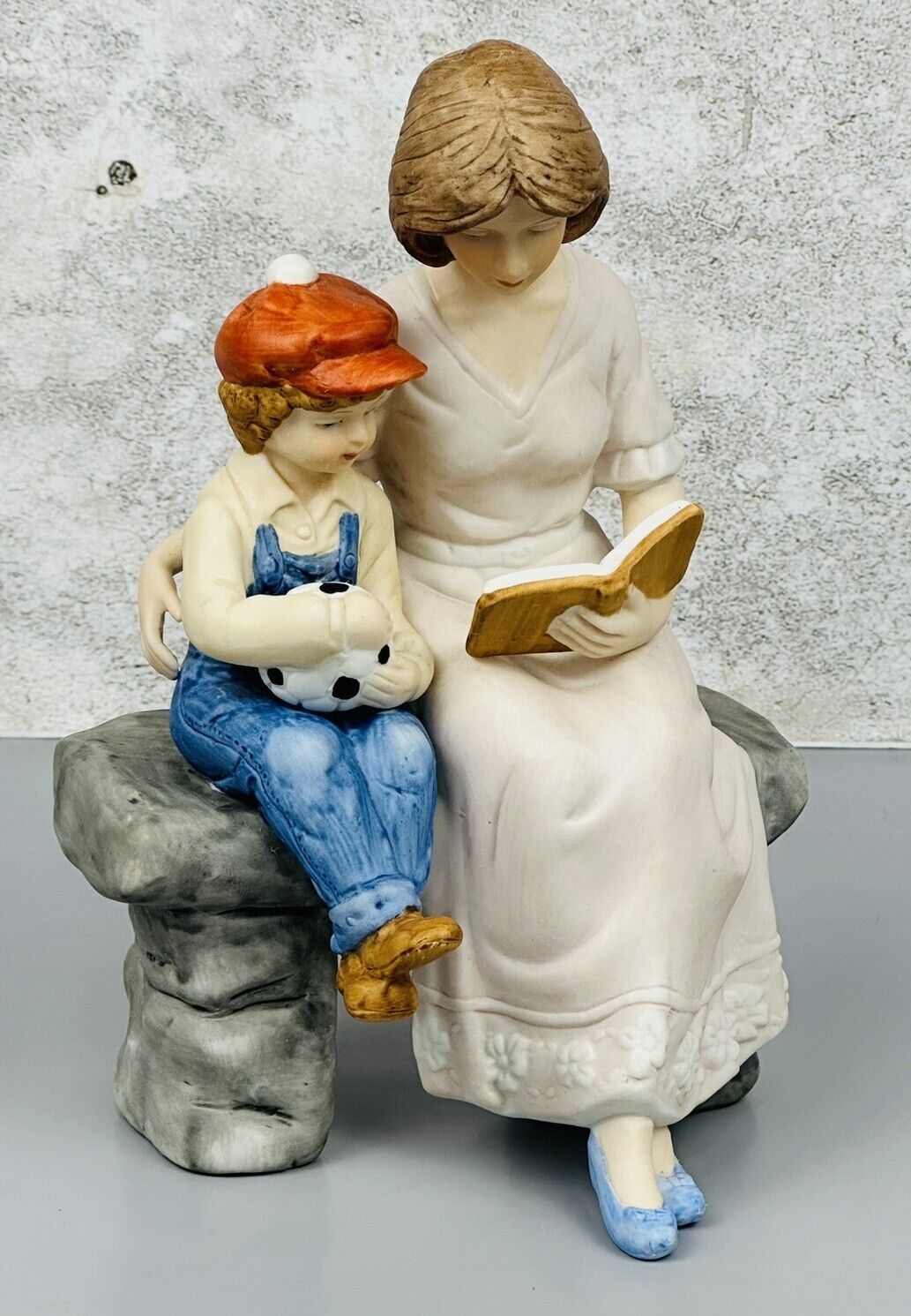 Vintage 1991 Paul Sebastian Meico Figurine Collectible Mother and Son Storytime 
