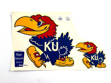 vtg 60s 70s Jayhawk Decals university of Kansas KS stickers picture
