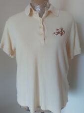 Vintage Disney Tigger Polo Solid Yellow Size L 100% Cotton Womens picture