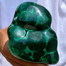 3.16LB Natural glossy Malachite transparent cluster rough mineral sample picture